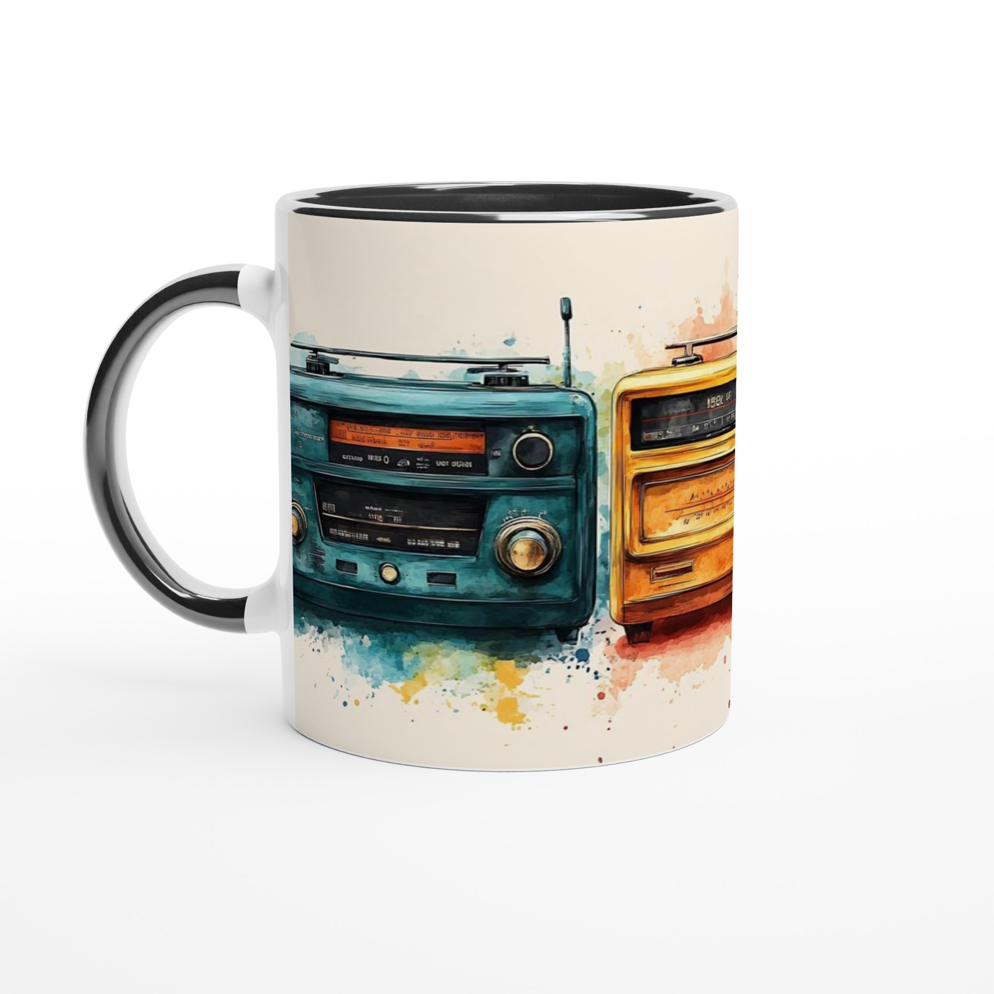 Retro Radios Akvarellmugg – 11oz Keramisk Mugg i Valfri Färg för Musikälskaren 2 07e50afc-2b37-407f-bdfb-86fbd49d1e06