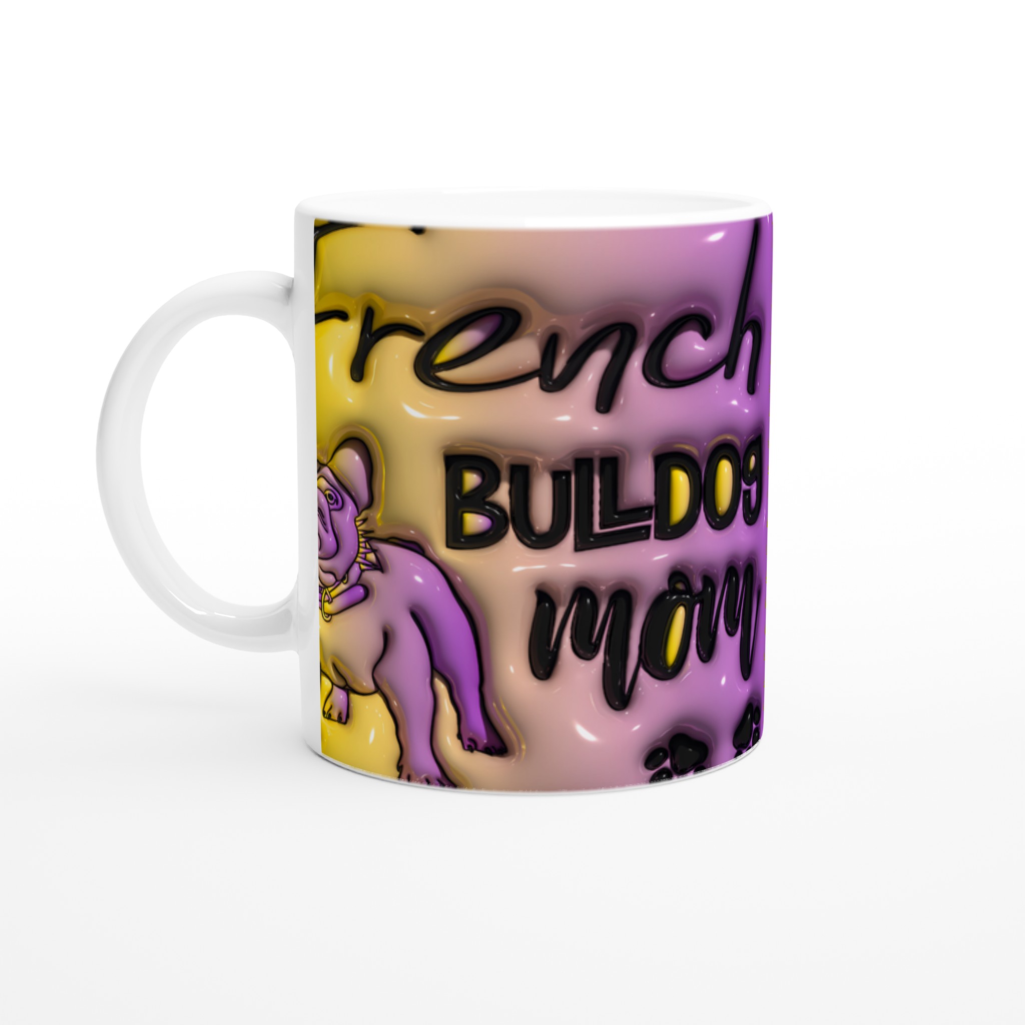 French Bulldog Mom Keramisk Mugg – Unik Design i Klara Färger för Kaffeälskare 1 080b36e3-16fa-4034-862e-b3fe92075801