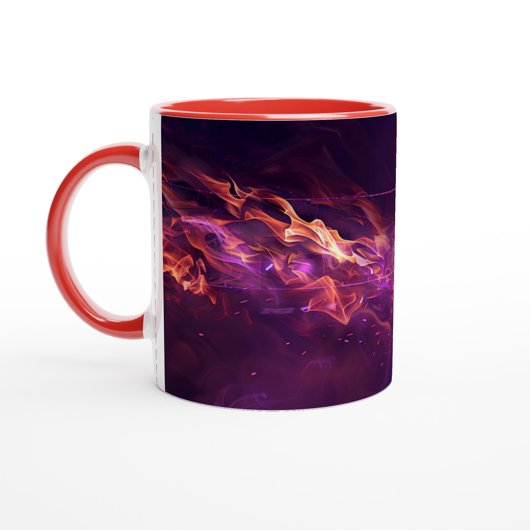 Neon Voleyboll Flame Mugg – 11oz Keramisk Mugg för Sportfantaster i Flera Färger 2 083f6578-2f1e-4d0c-af17-6abdad0ec3e0