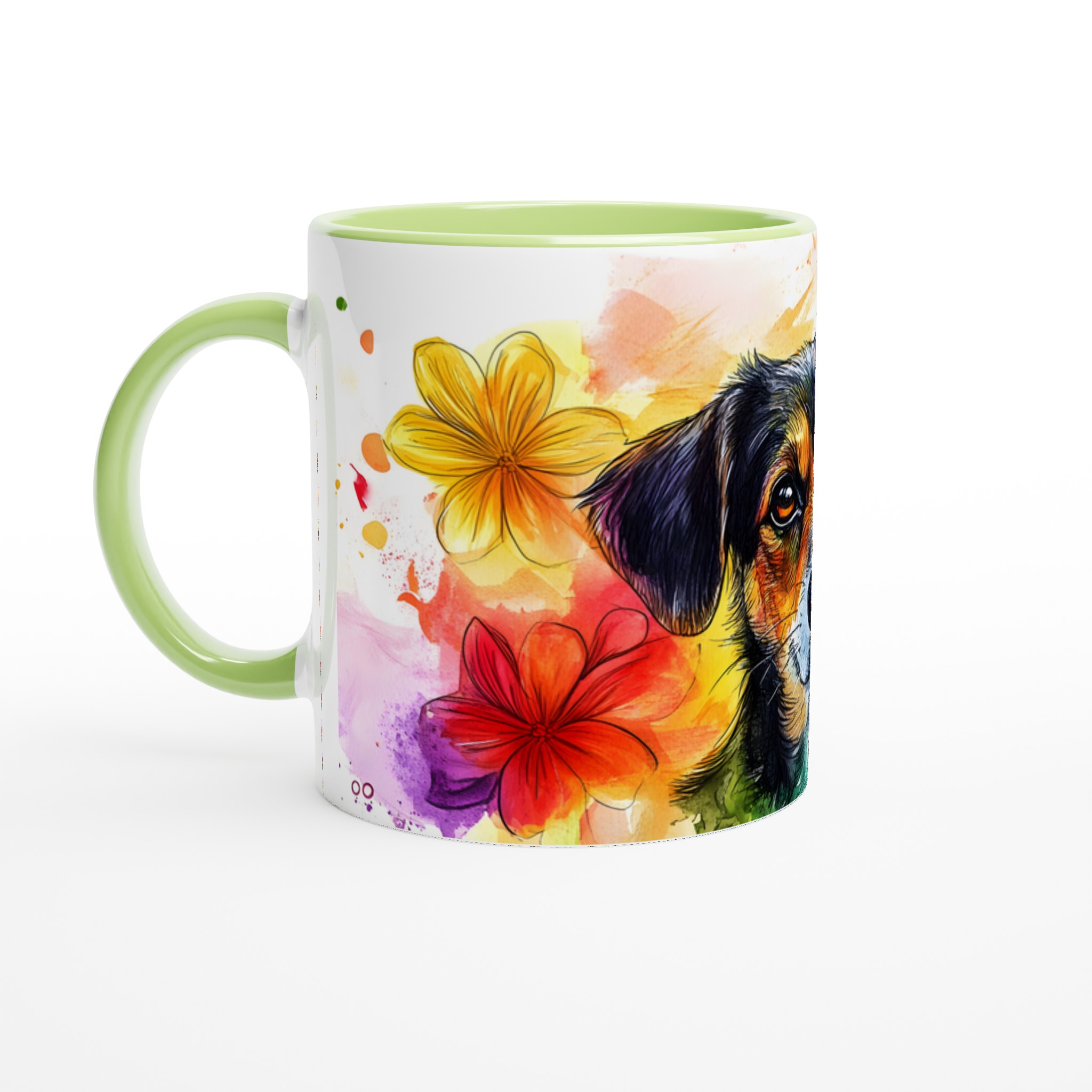 Färgsprakande Valp Akvarell Mugg – 11oz Keramisk Kaffekopp i Valfri Färg 7 0845f56d-84fe-4278-9553-29f0a0ee5dae