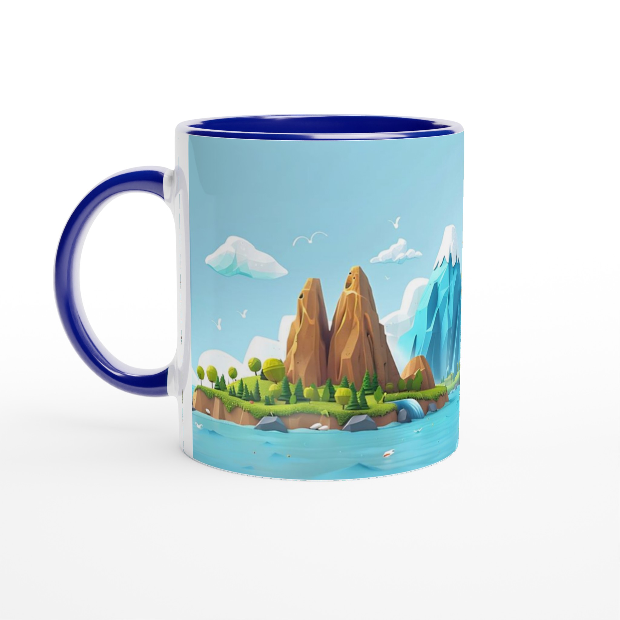 Äventyrsmugg: Lekfull Landskap Keramikmugg - 11oz, Välj Bland 7 Färger! 4 086d0154-1695-43a8-83d3-f0e8c6a1b6d5