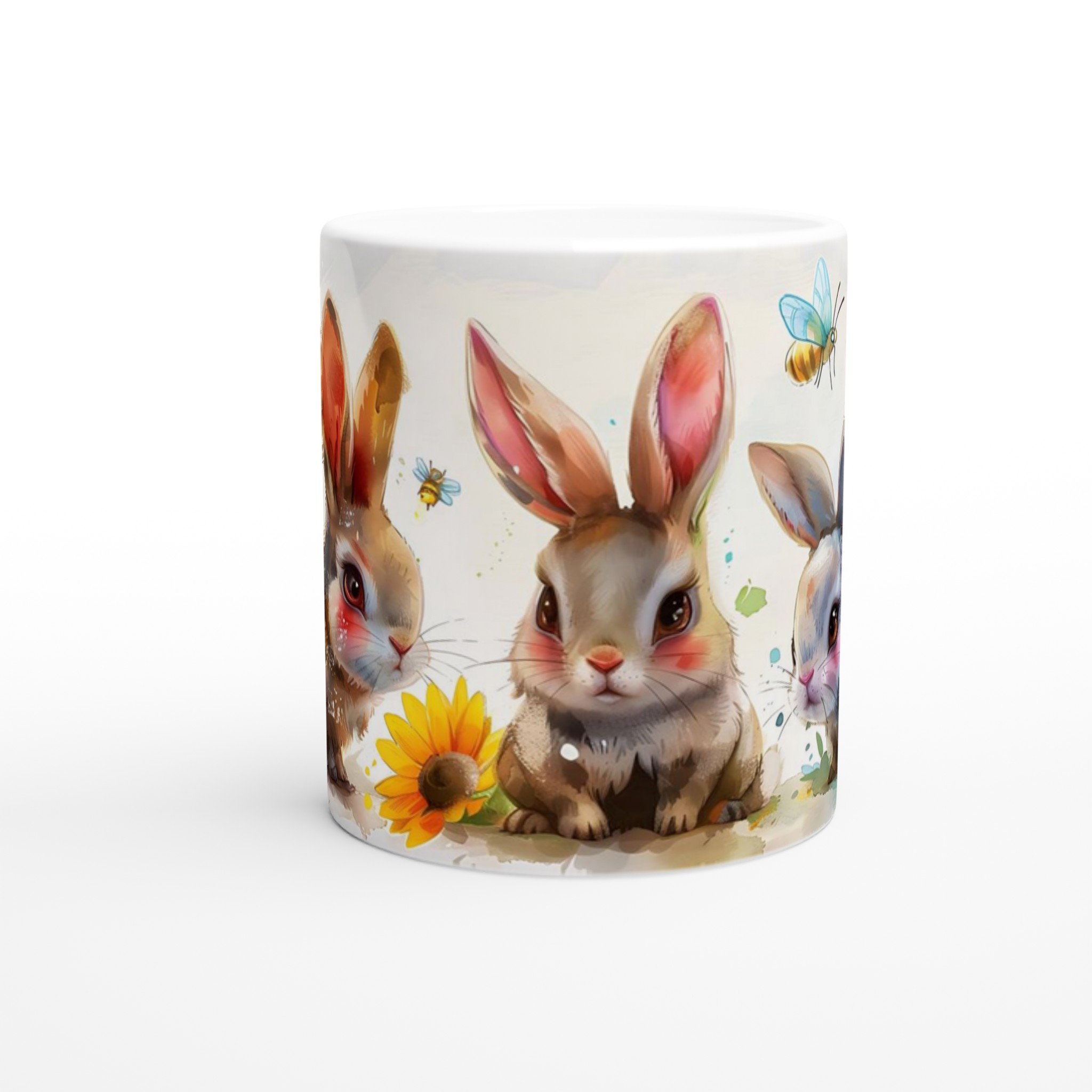 Söta Vattenfärgs Kaniner Mugg – Charmig 11oz Keramikmugg i ditt val av sju livfulla färger 8 08790913-9c20-4c9a-ab93-ff6087afd9fc