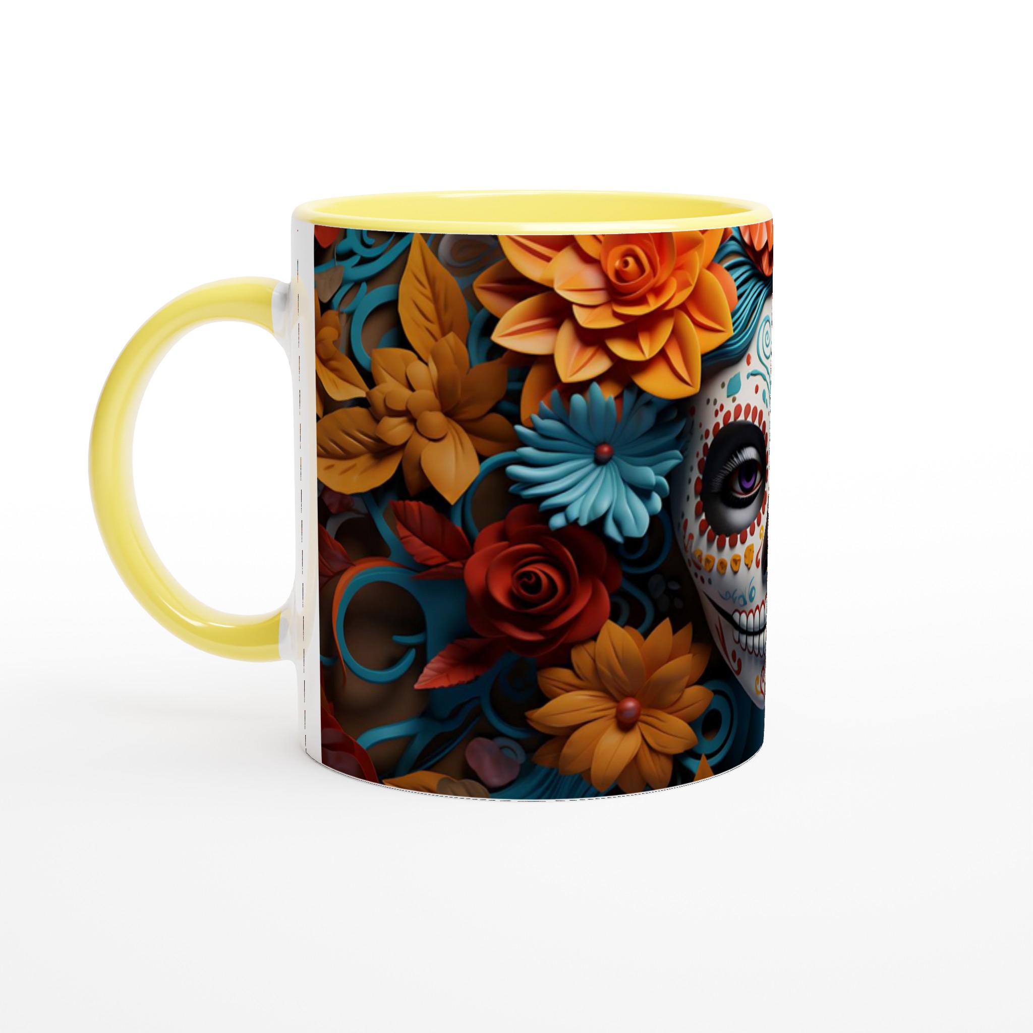 Colorida Calavera Mugg – Levande Día de los Muertos Design, 11oz Keramik 5 08a65884-436d-4a45-b0fd-05da0aeed0c9