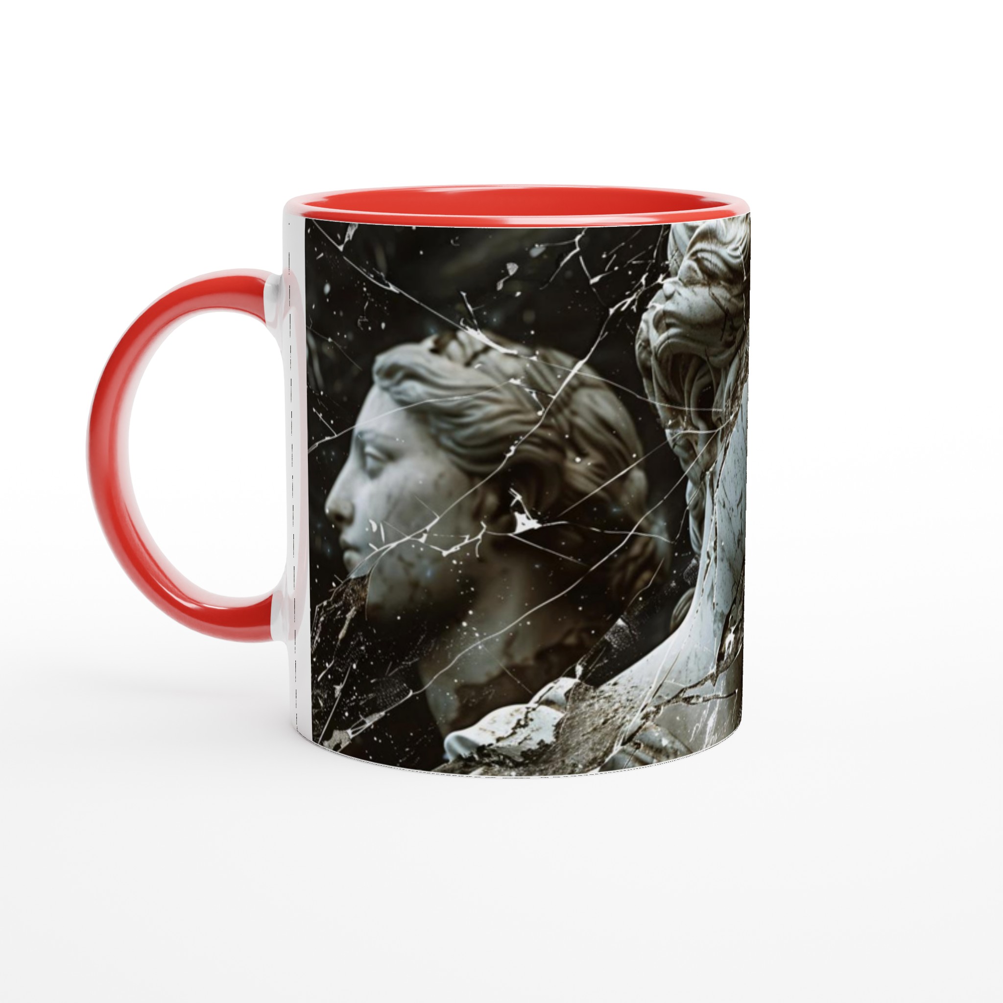 Vit 11oz keramisk mugg med klassiskt skulpturmotiv i ditt val av färgglatt keramikval 2 08beb358-caf1-4078-b4c8-8149c4a51719