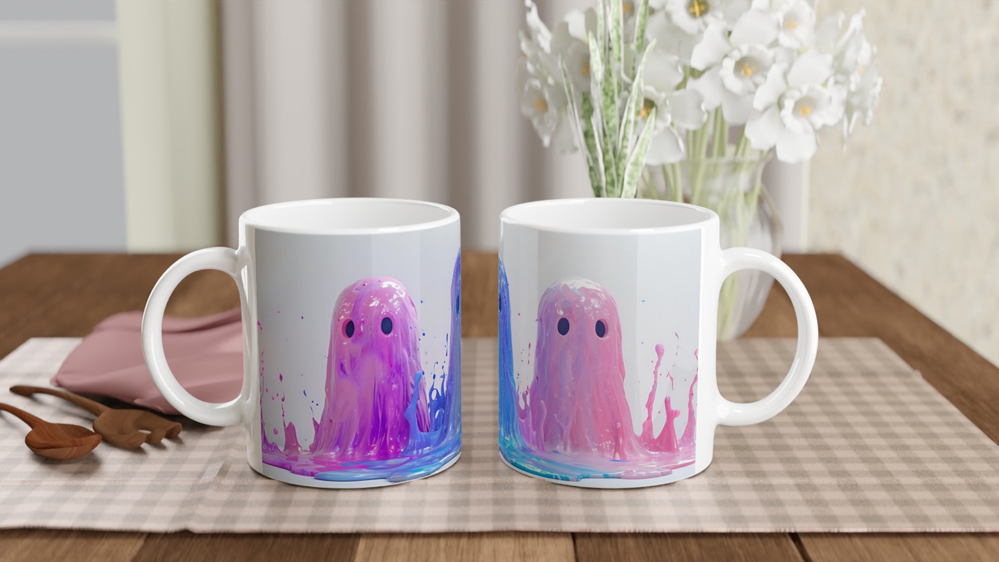Mångfärgad Splatter Spöke 11oz Keramisk Mugg – Lekfull Design i Flera Färger 10 08c15c9e-ab90-4296-8396-f5625c77b045