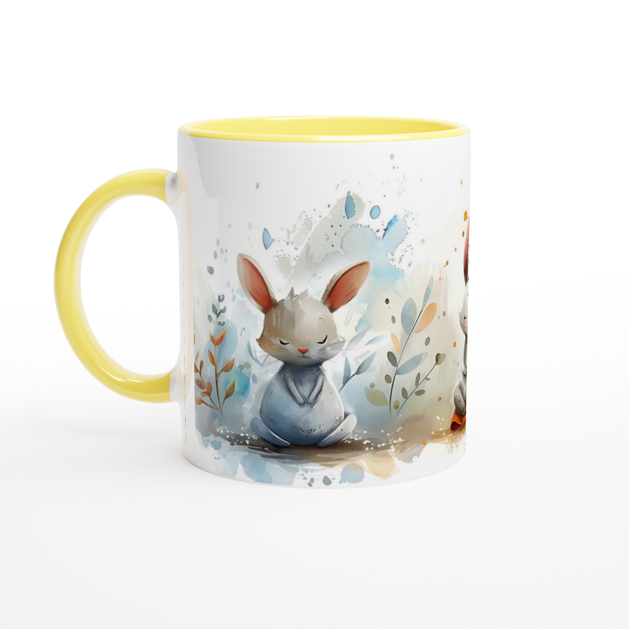 Zen-Kaniner Mugg - Akvarell Fred & Glädje, 11oz Keramisk Mugg i Valfri Färg 5 091b3bf9-e1fc-479c-ad05-6793d26d2e98