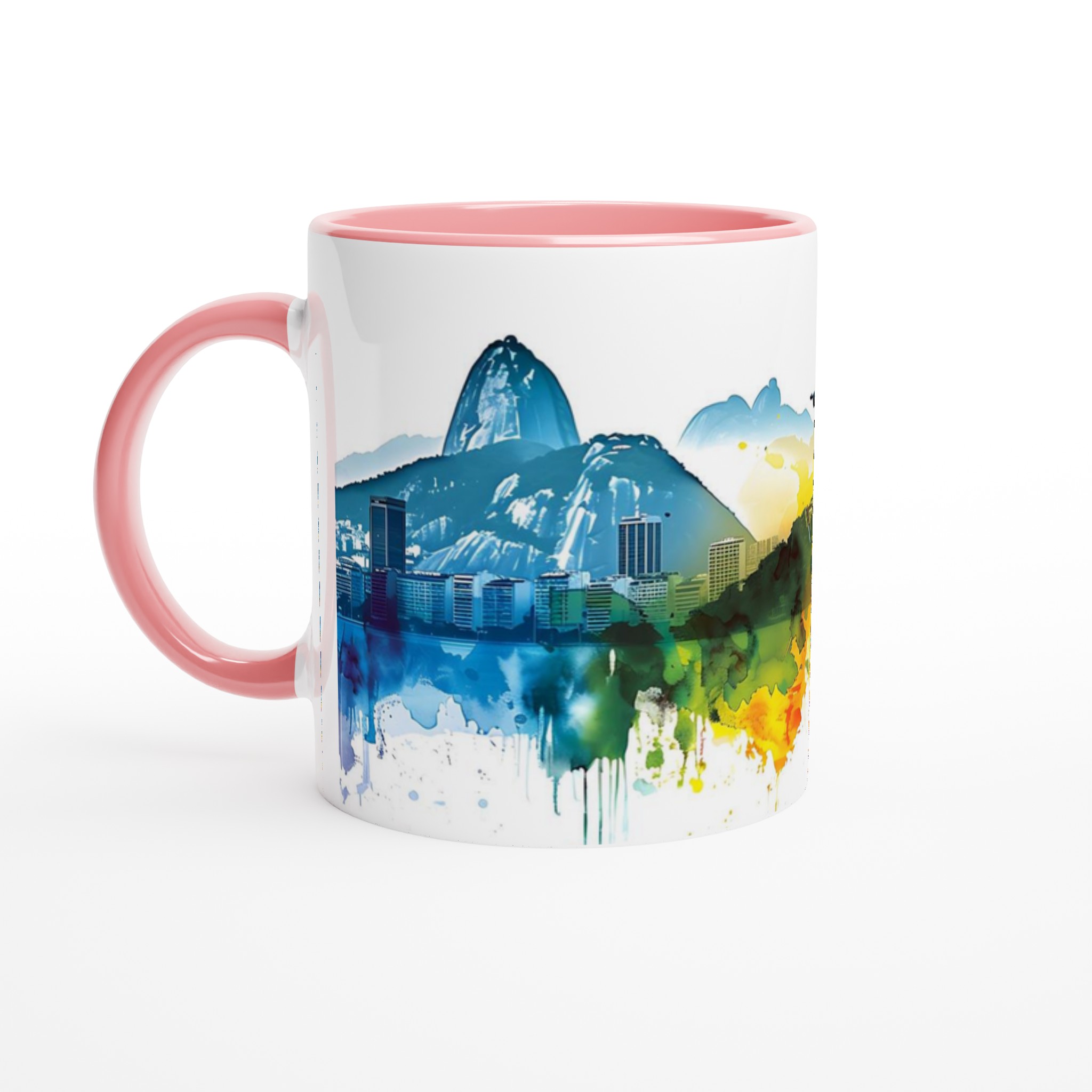 Rio De Janeiro Watercolor Cityscape Keramikmugg – En Färgexplosion för Din Kaffestund 6 096c9982-4b32-4a2e-a829-3b1d5260adfa