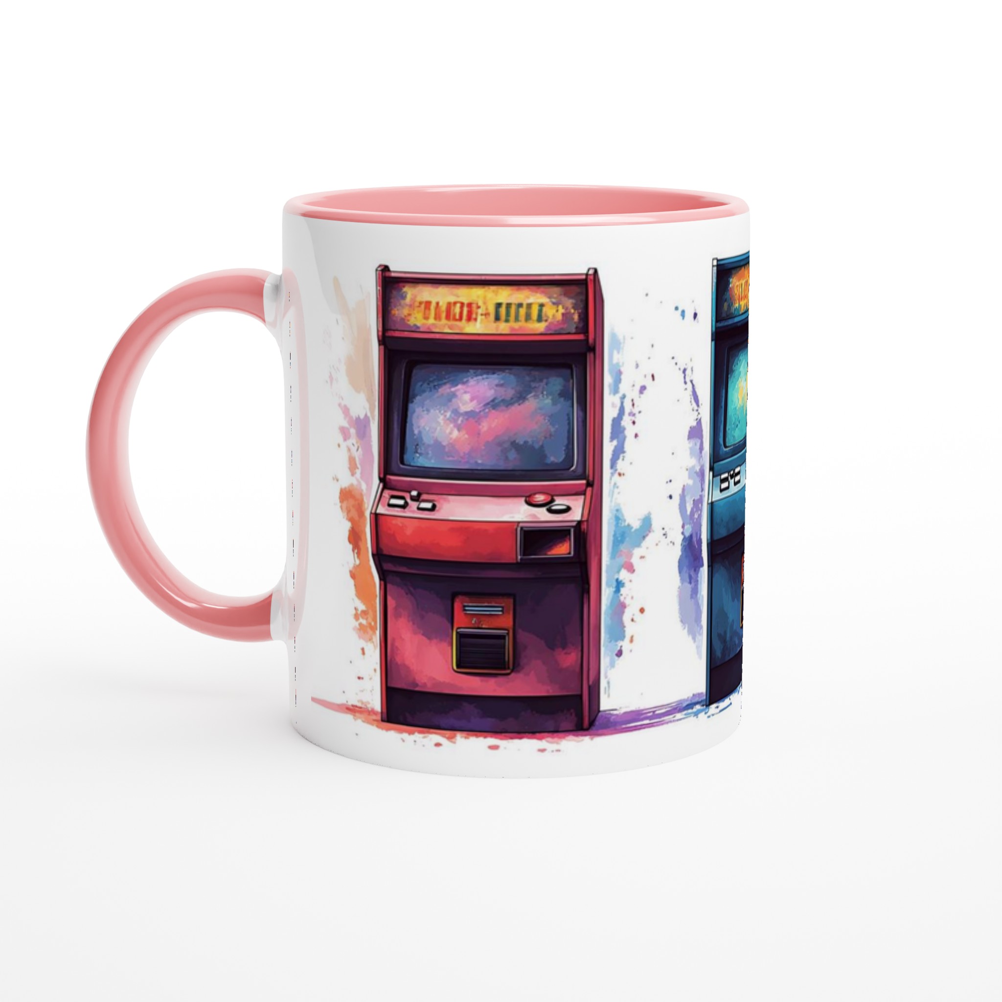 Retro Arcade Konst Mugg – Spelnostalgi i Levande Akvarell, Välj Din Favoritfärg! 4 09d0d28e-7ae8-4541-83ad-1cfa9a7d074f