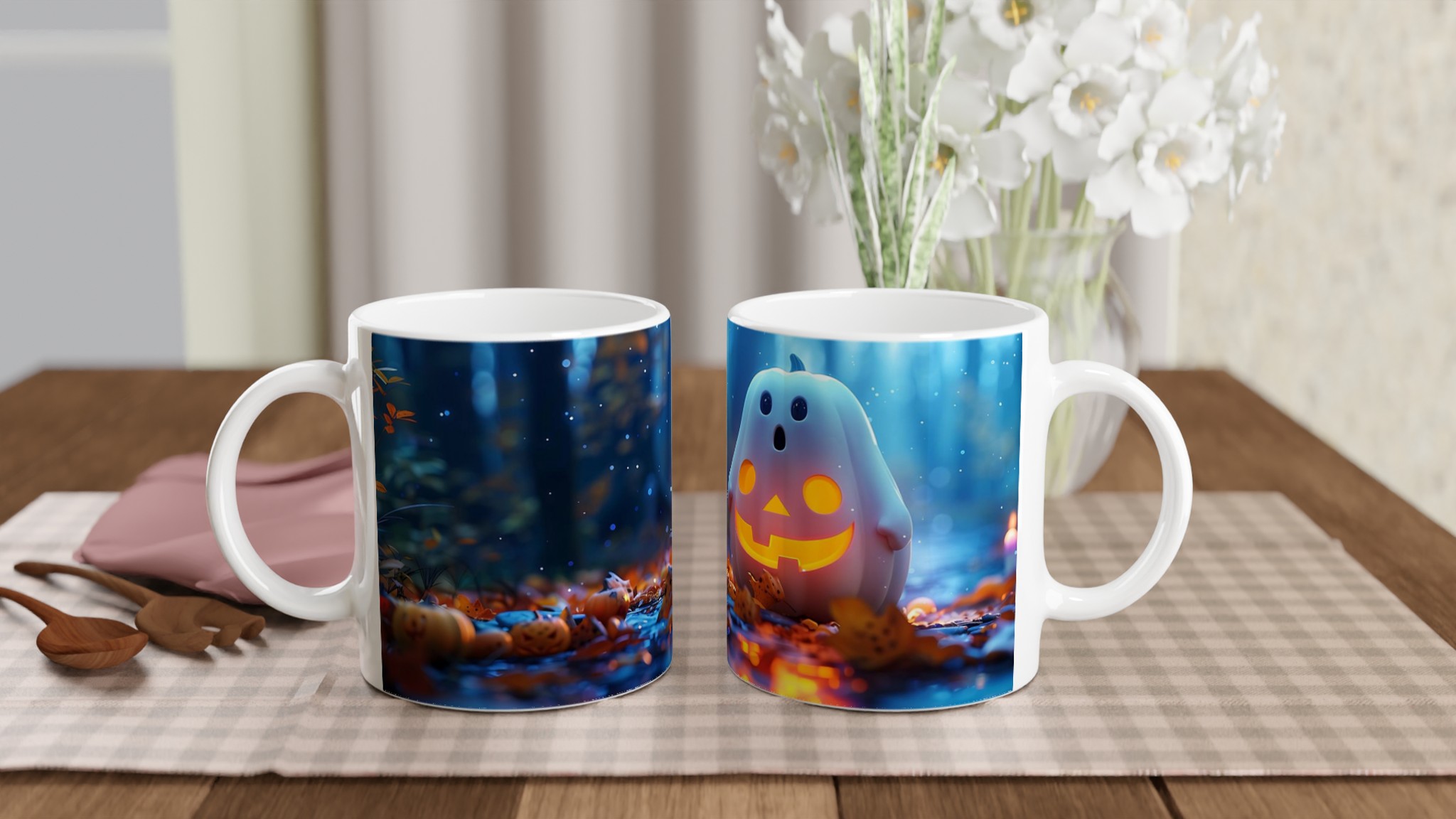 Mysig Halloween Mugg – Lekfullt Spöke & Lysande Pumpa Design, Välj din Färg 10 09e16f9f-bb76-48e4-8c79-5910d1170eec