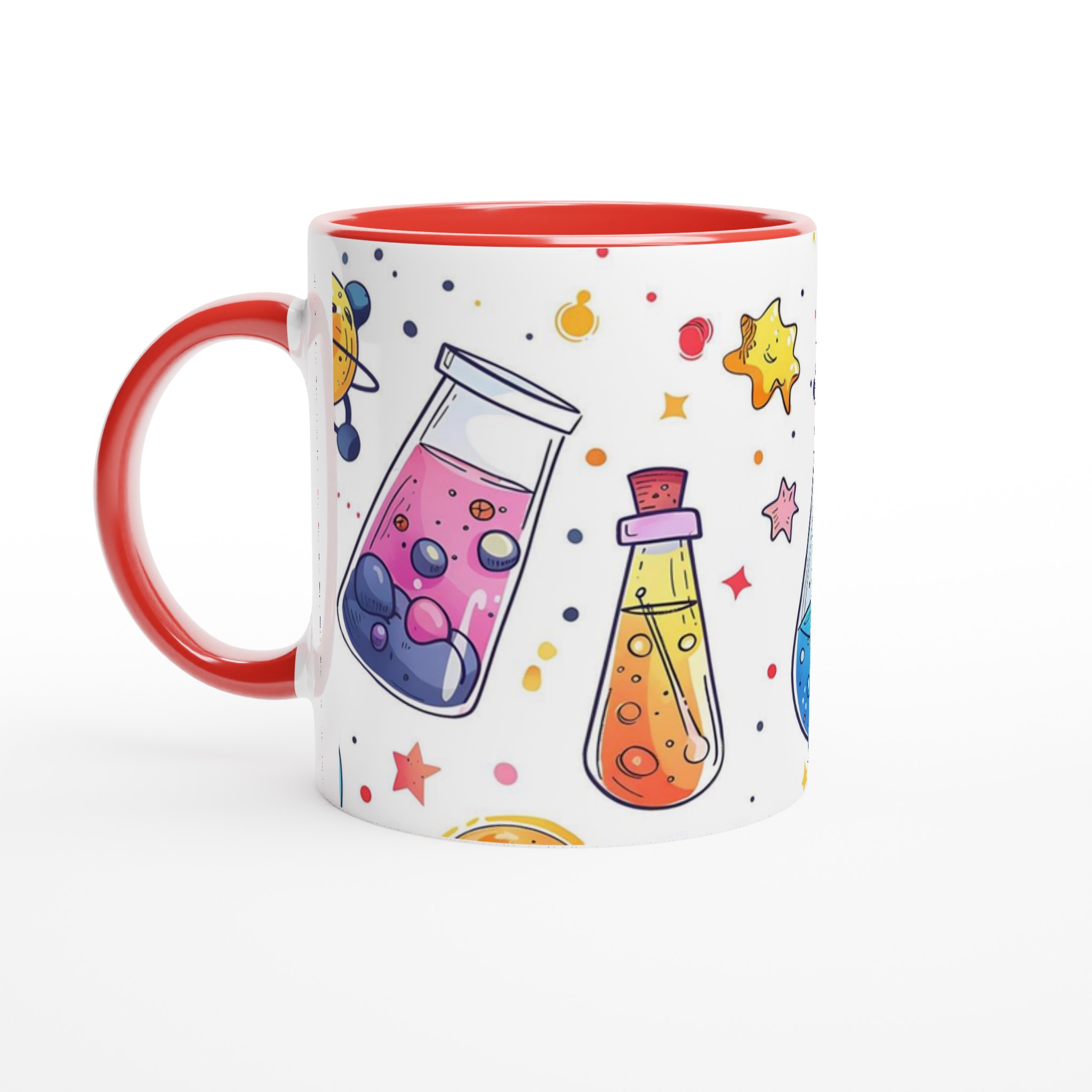 Kreativ Experimentmugg – Vetenskaplig Design i Klara Färger, 11oz Keramikmugg 2 0a125cf7-5a04-422d-960b-1c85691d6721