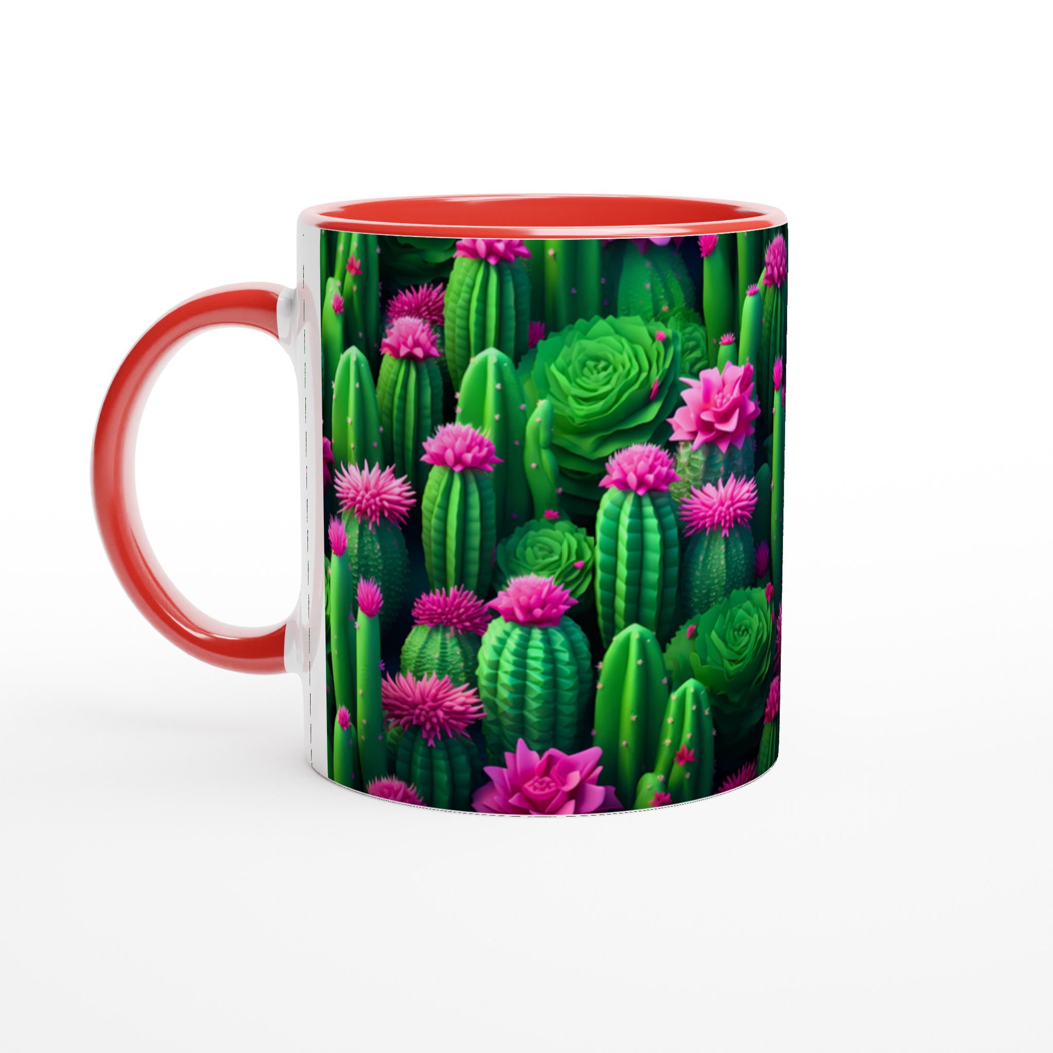 Kaktusblomster Mugg – Levande Rosa & Grön Design i 11oz Keramik 2 0a17de27-9cce-4695-9dee-2304d478de48