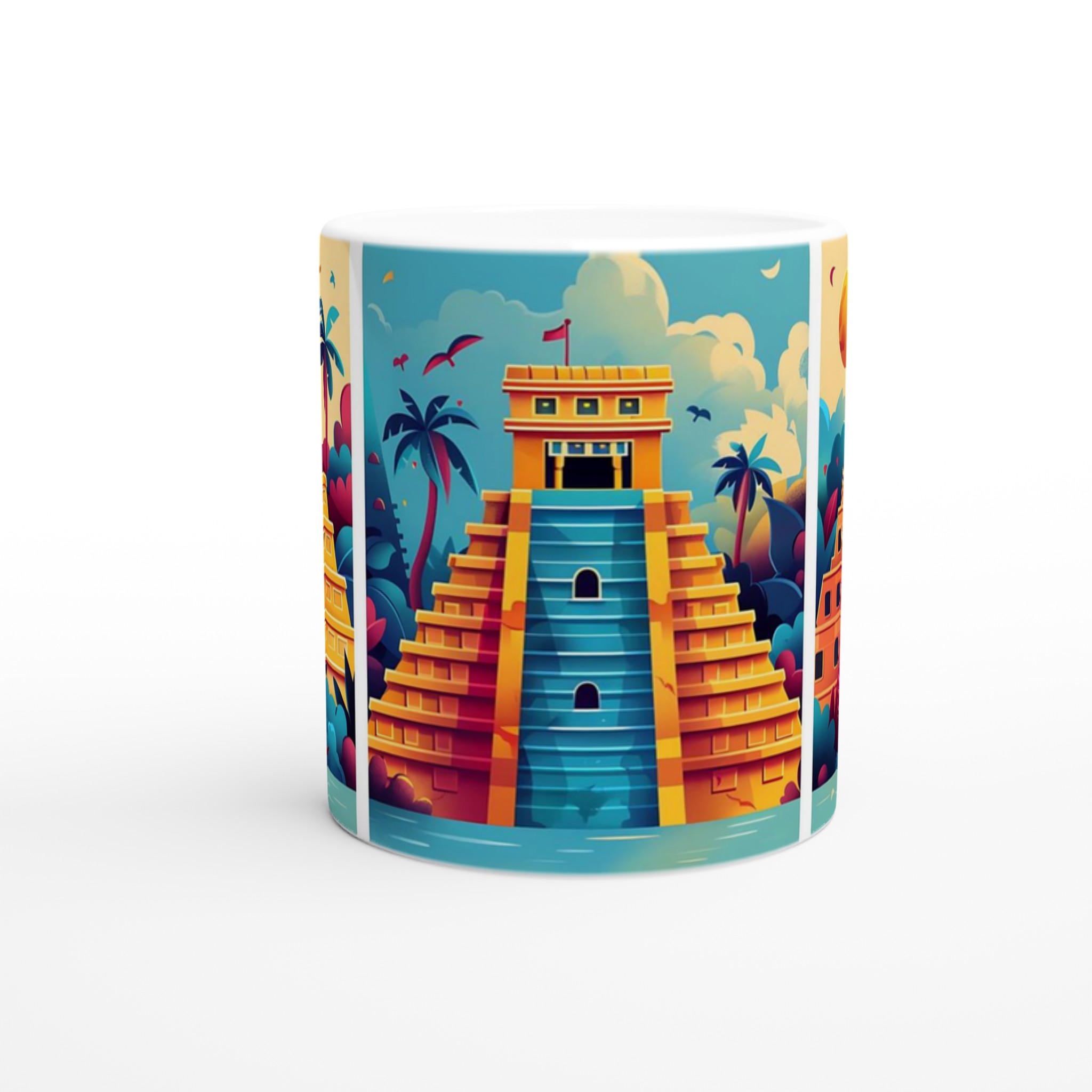 Aztec Inspired Keramikmugg – Färgglad Maya Tempeldesign 9 0a547685-a4db-430a-a242-cc37c0fbc86e