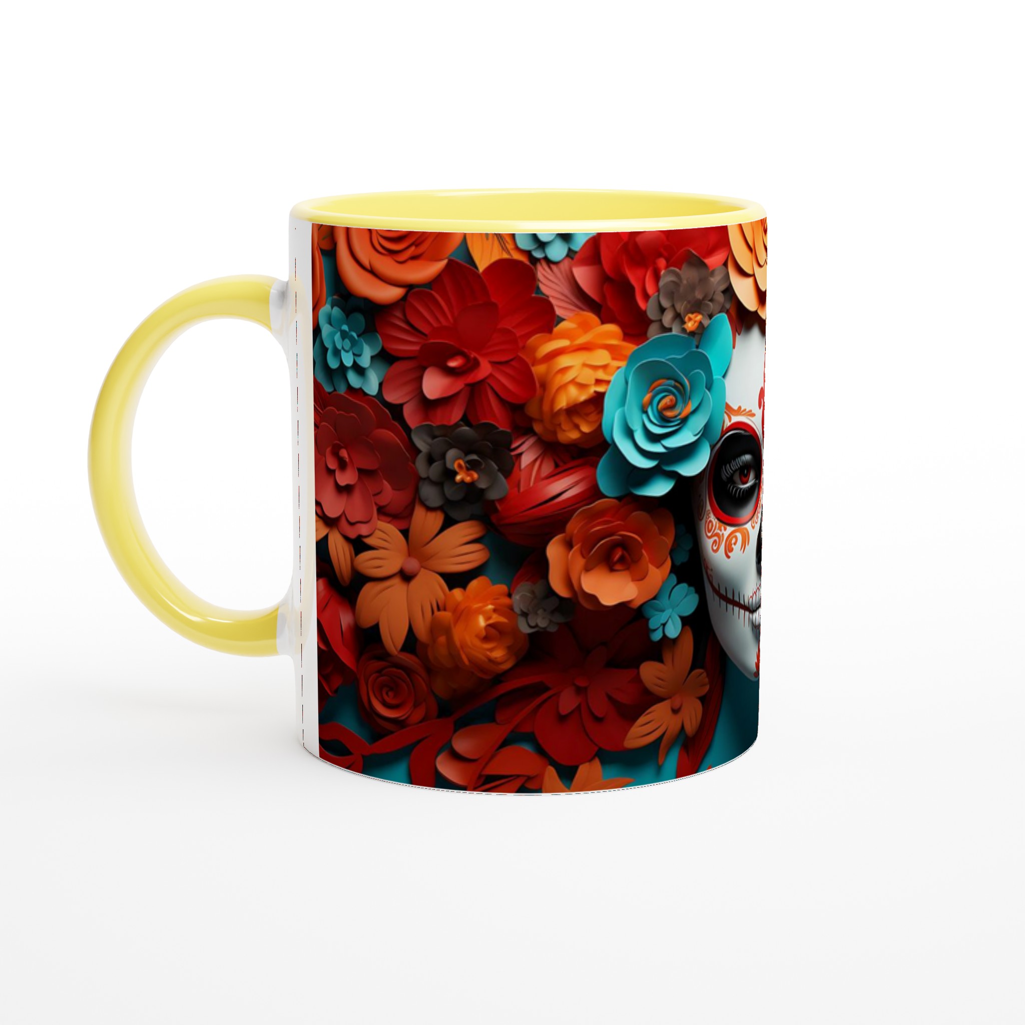 Färgsprakande Día de los Muertos Mugg – 11oz Keramikmugg för kaffe och te i din favoritfärg 5 0a5e2efe-658e-4312-93f4-d86a9f7486a6