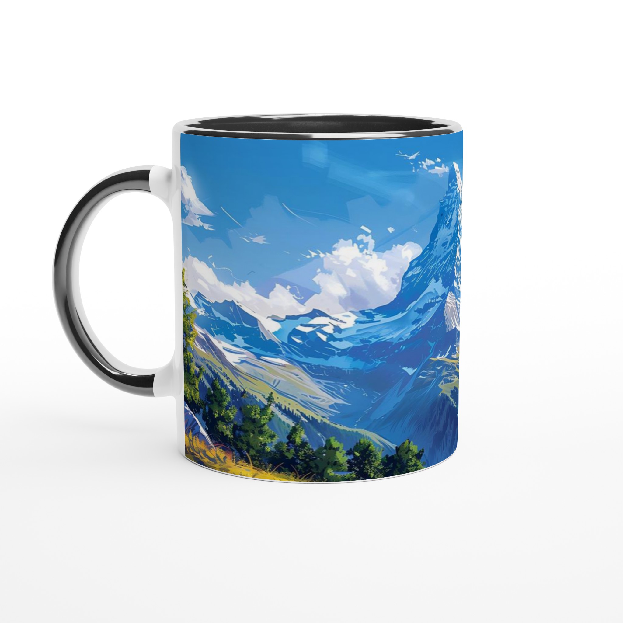 Majestic Mountain Peaks 11oz Keramisk Mugg – Konstnärligt Tryck för Naturälskare 7 0a8749e5-16b2-4a3e-99db-60dfa86446b7