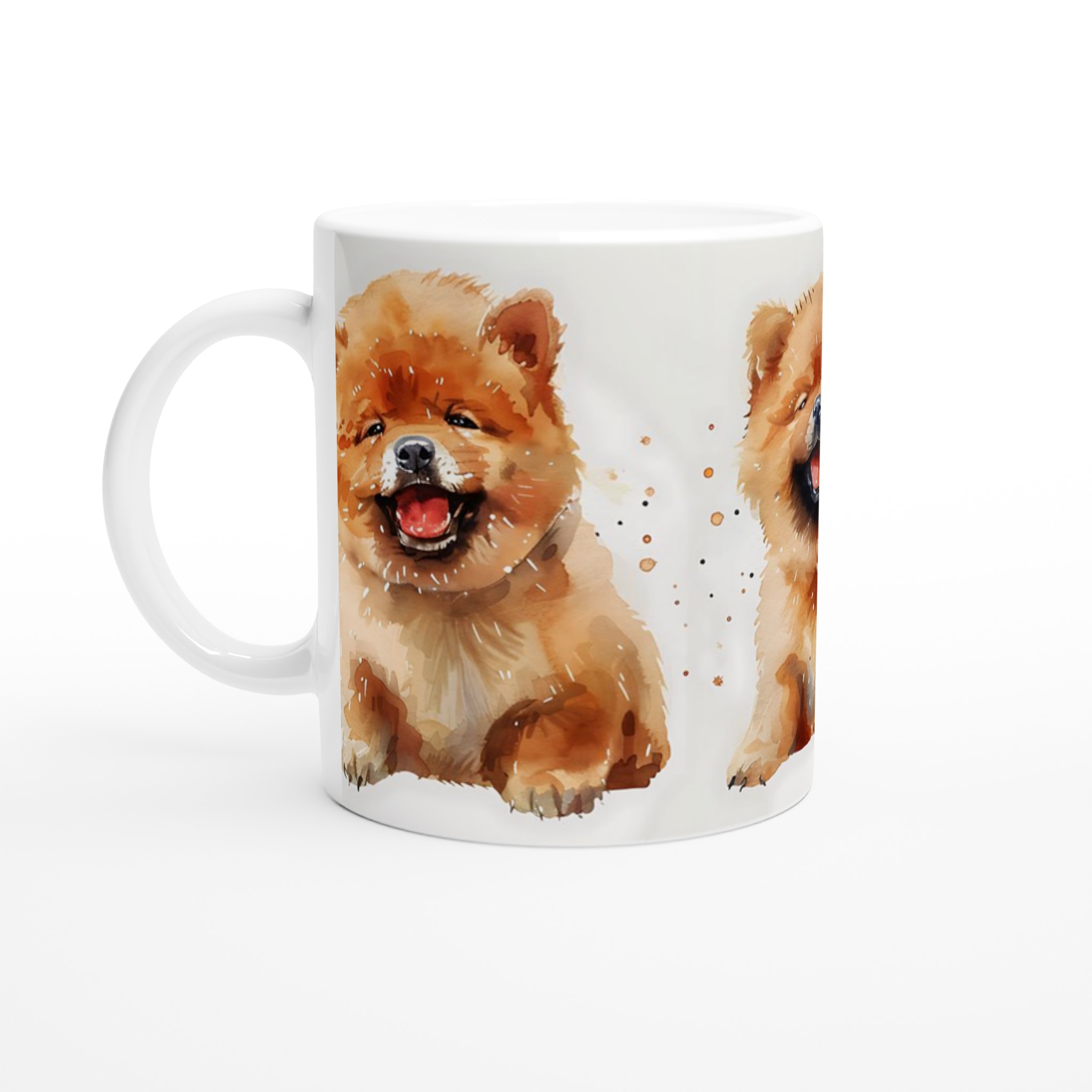 Glad Chow Chow Valp Keramisk Mugg – Charmigt Akvarellmotiv för Hundälskare, Välj Din Favoritfärg! 1 0b14a826-7c87-4adb-b0e6-41529a85499f