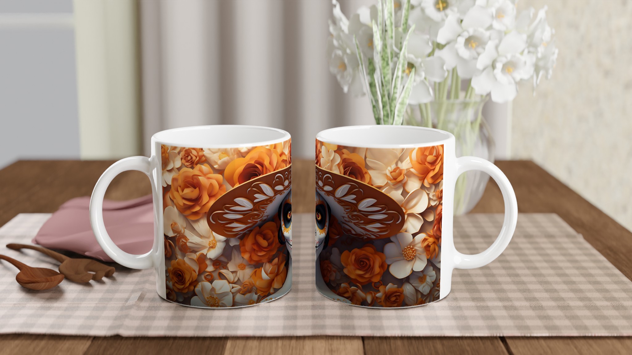 Catrina Inspirerad Keramikmugg – Elegant Day of the Dead Design i Din Valda Färg! 10 0b6b5dc7-eacd-4c5e-b2c3-c37845488292