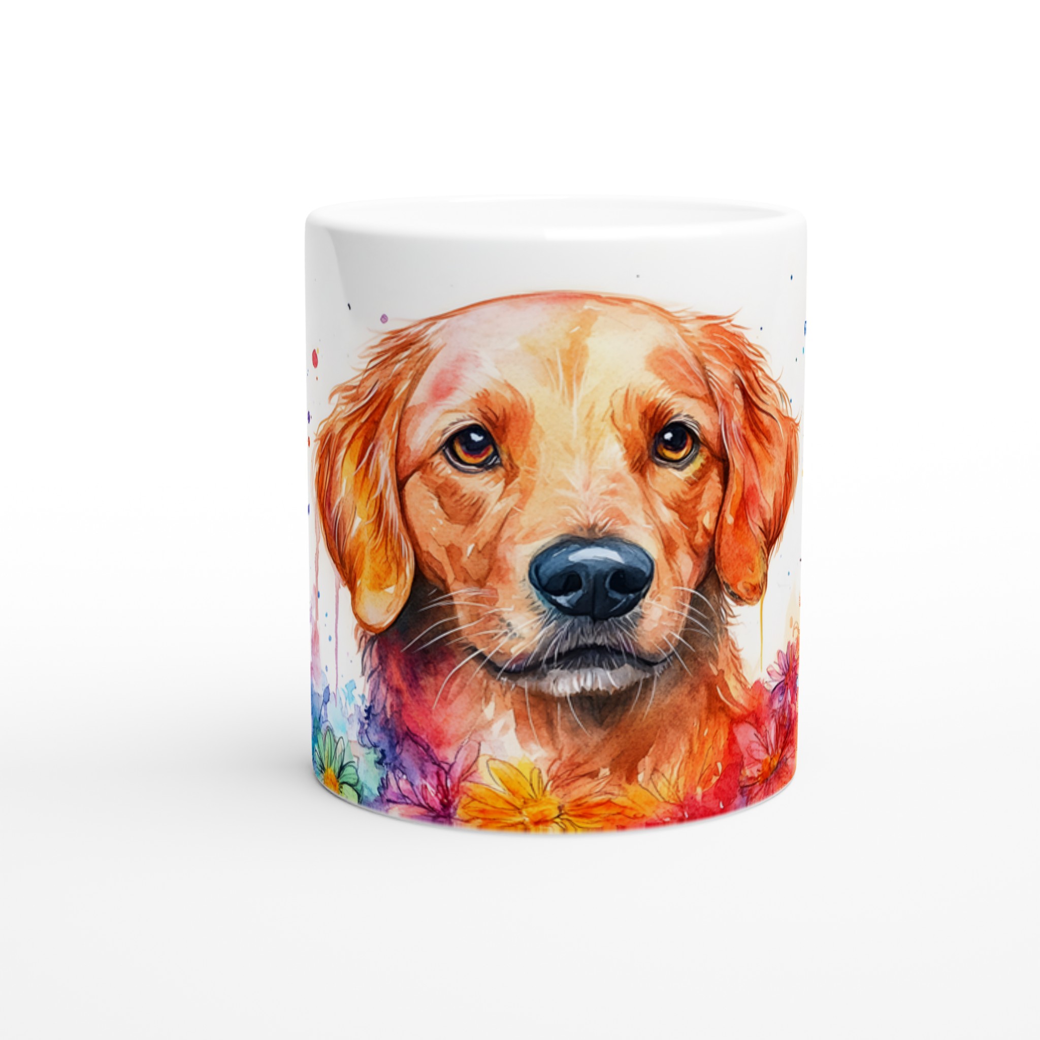 Golden Retriever Akvarellmugg – Färgstark Hundkonst för Kaffe- och Teälskare, 11oz 8 0b9a1016-abdb-4705-965a-93f4faa43238