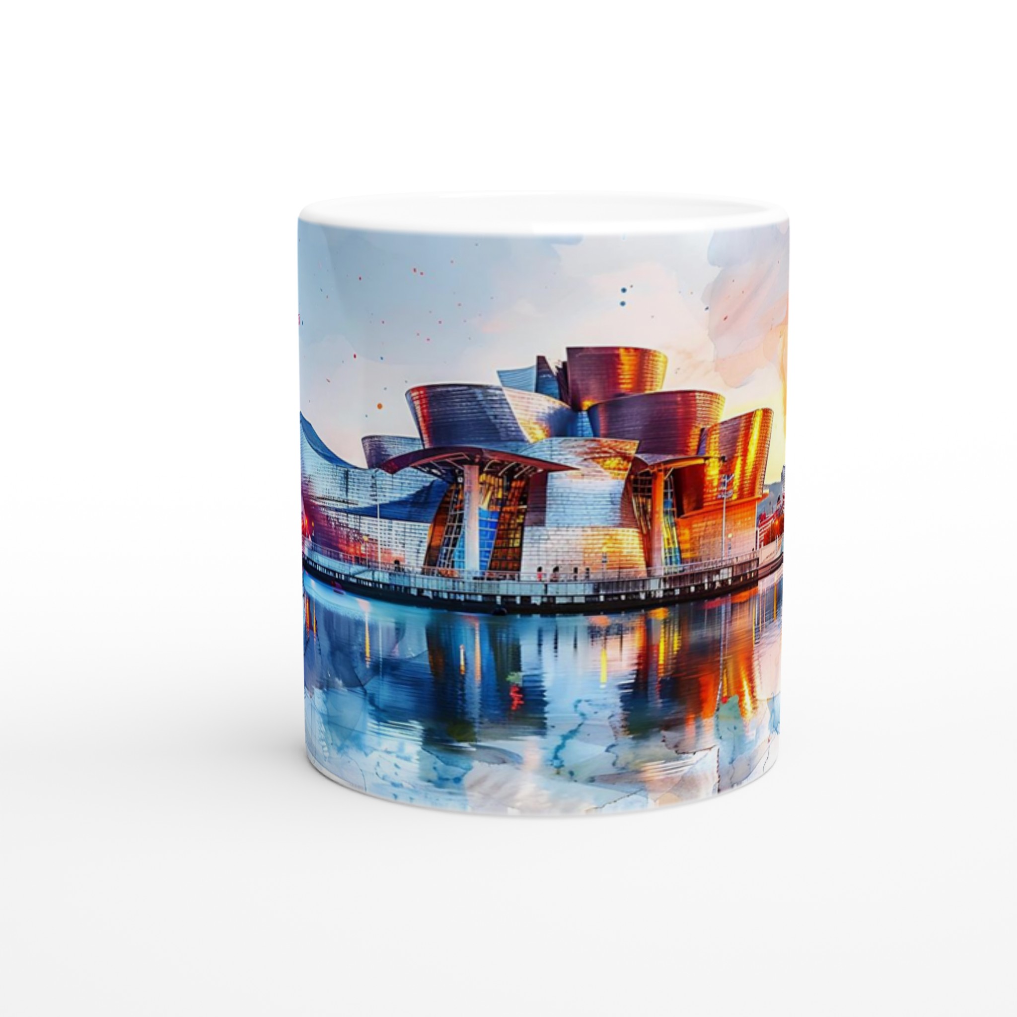 Guggenheim Bilbao Konstnärlig Mugg – Dynamisk Akvarell Design i Flera Färgval 8 0be25fbc-5004-46d8-9094-4d1d66b2a6c7
