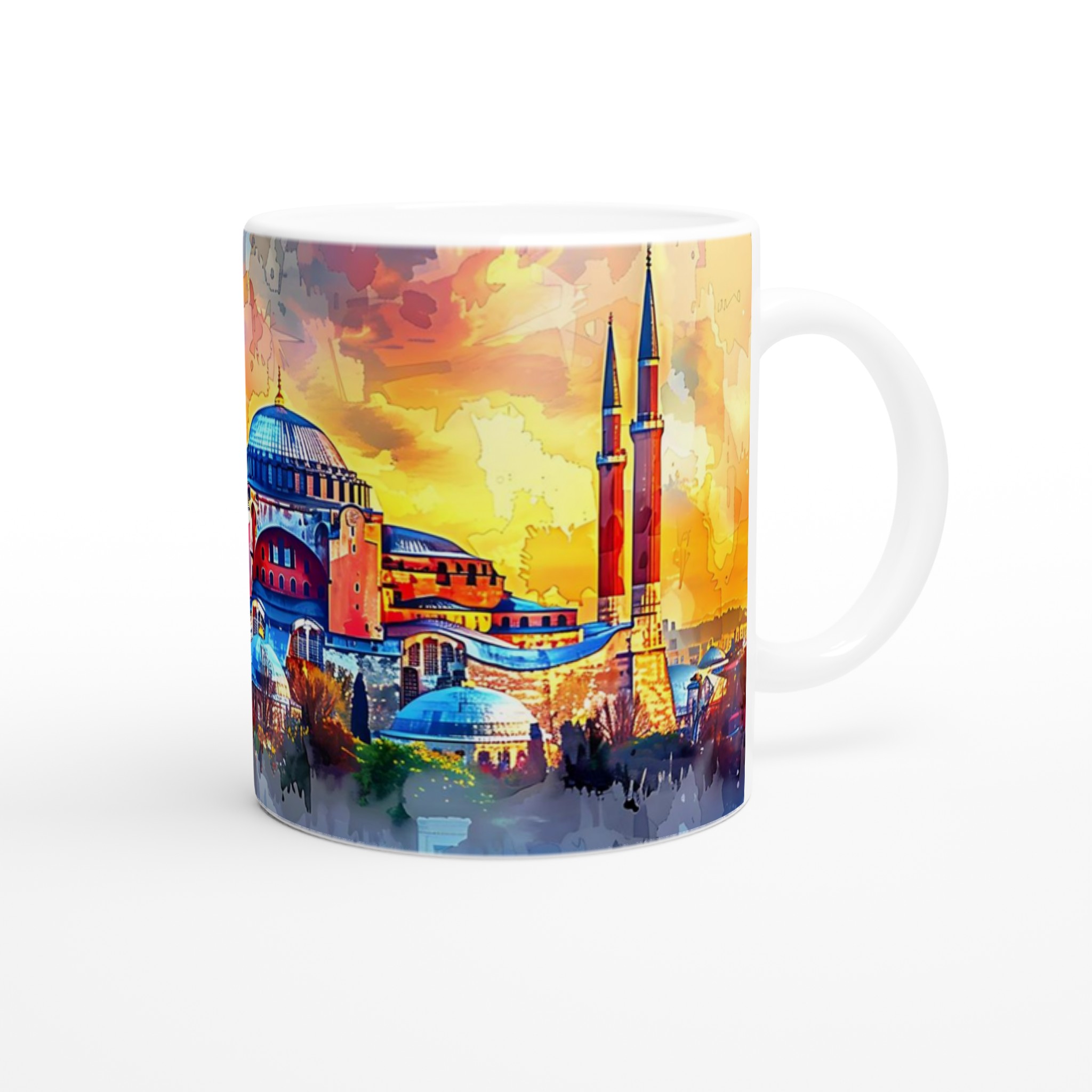 Hagia Sofia Watercolor 11oz Keramisk Mugg - Levande Konst för Dina Fikastunder, Välj Bland Flera Färger 9 0bf95d03-a5d4-4fc0-8d0b-885b6b8cc36e