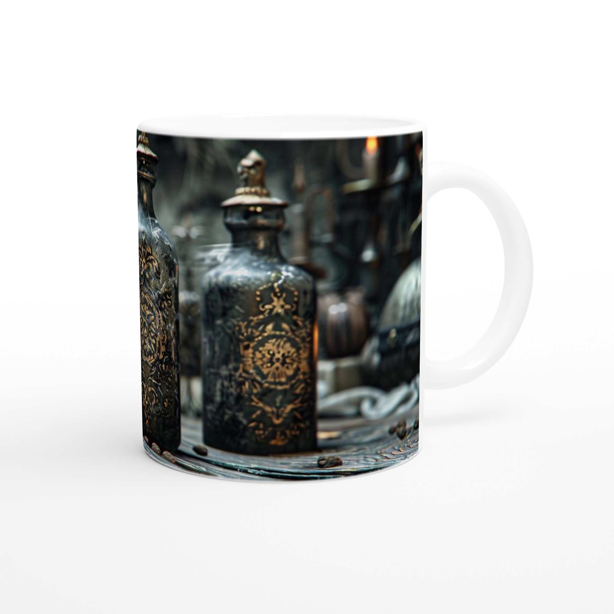 Mystisk Elixir Mugg – 11oz Keramikmugg med Guld- och Svart Magisk Design 9 0c0c41c5-c8d5-4e33-b580-3b1ed53d3b8b