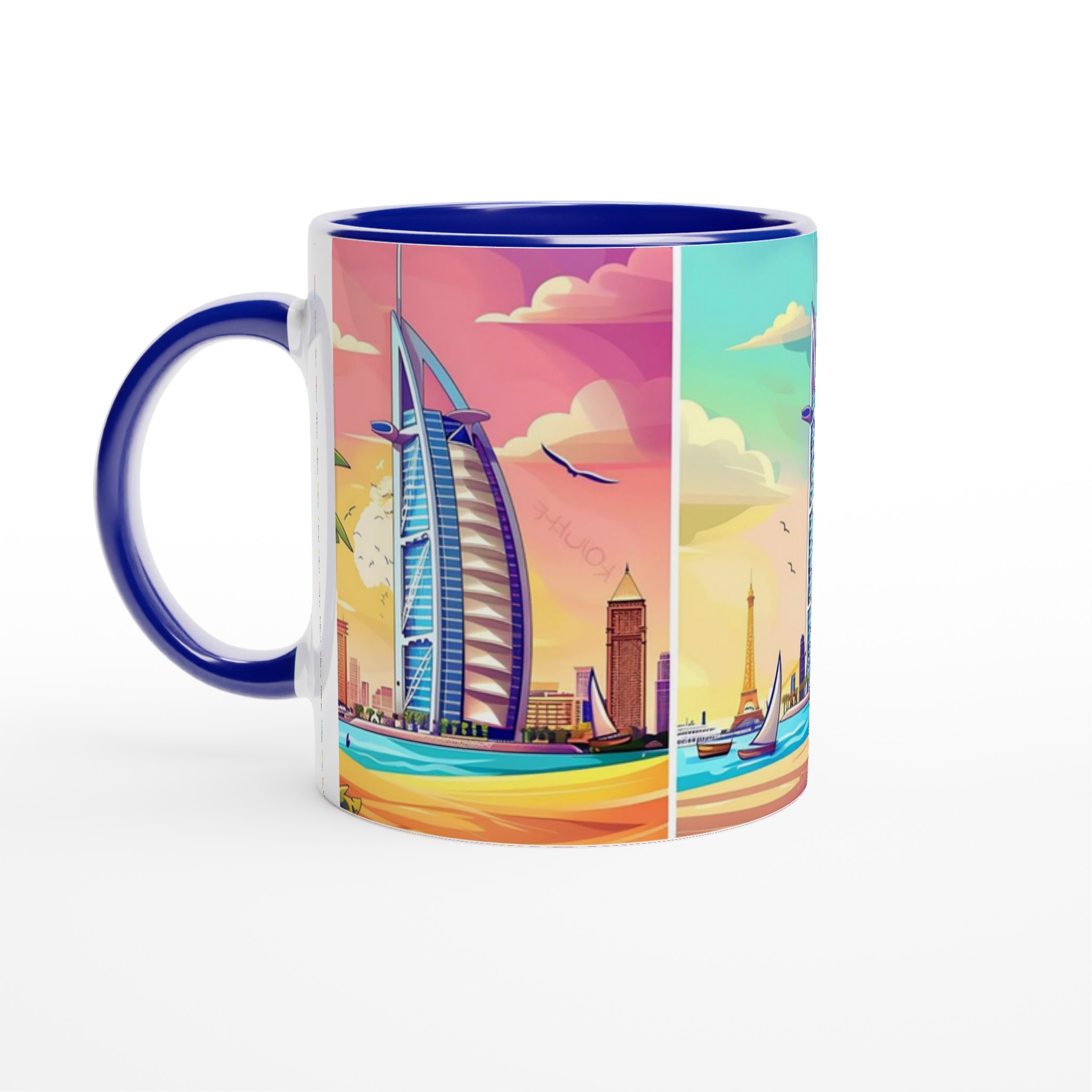 Dubai Sunset Magic: Unik 11oz Keramisk Mugg med Ikoniska Vyer – Välj Din Färg! 4 0c3c2cba-5d9c-4010-b98d-45b047a257de