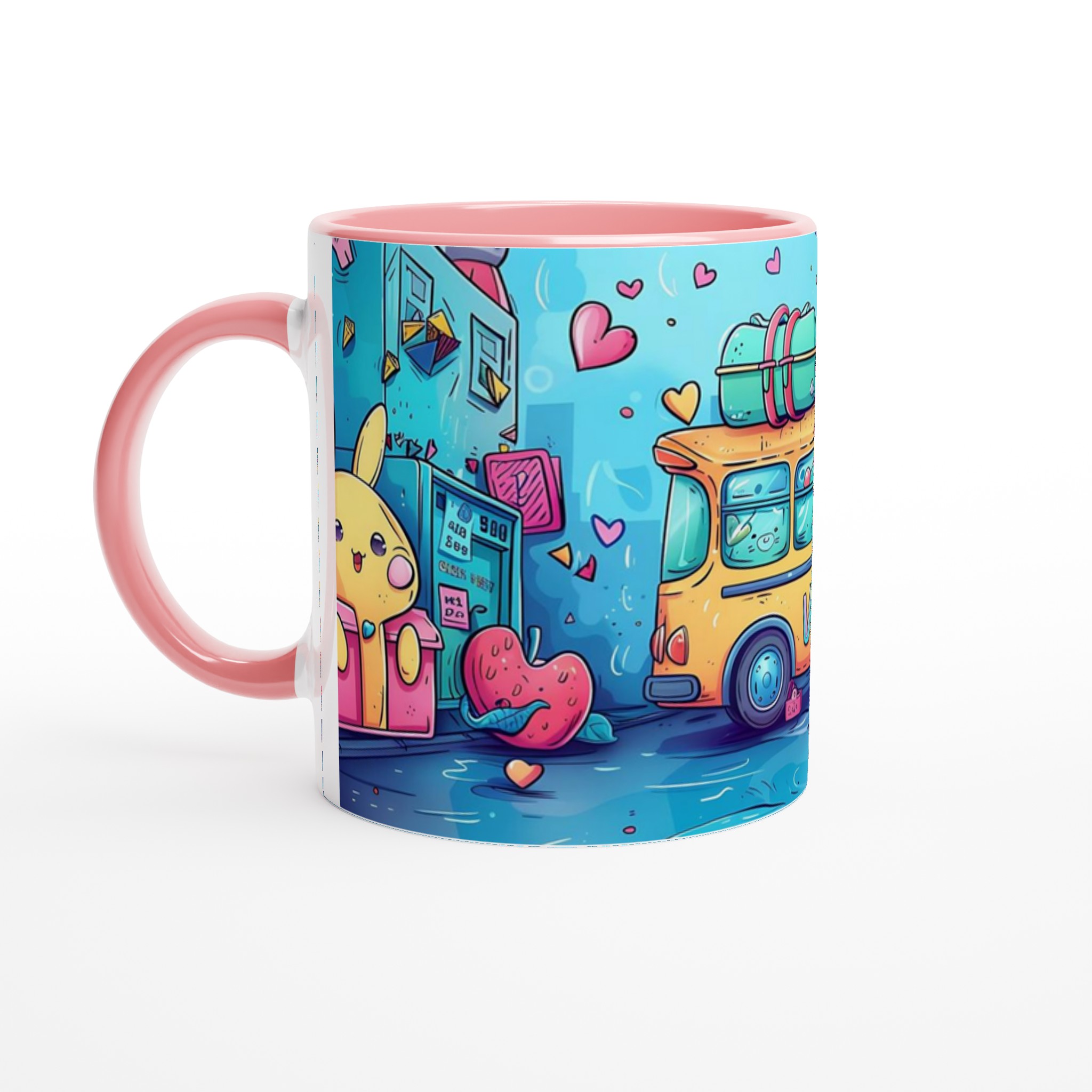 Kawaii Glädje Keramikmugg - 11oz Barnslig Design med Charmiga Karaktärer, Välj Din Favoritfärg! 6 0ca2a172-32ae-4463-aa6c-ffd6714c2a62