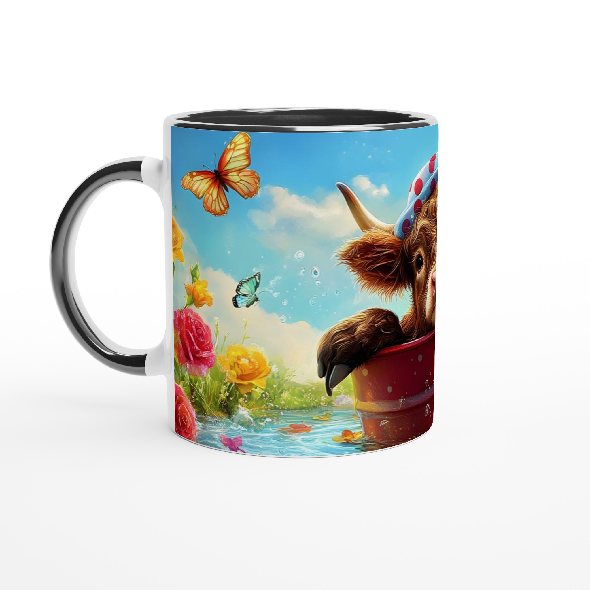 Förtjusande Kalv i Badet Keramisk Mugg – Charmig & Färgstark för Kaffeälskaren 7 0d1802e9-5bd9-4ed5-bdba-750ef924ede2