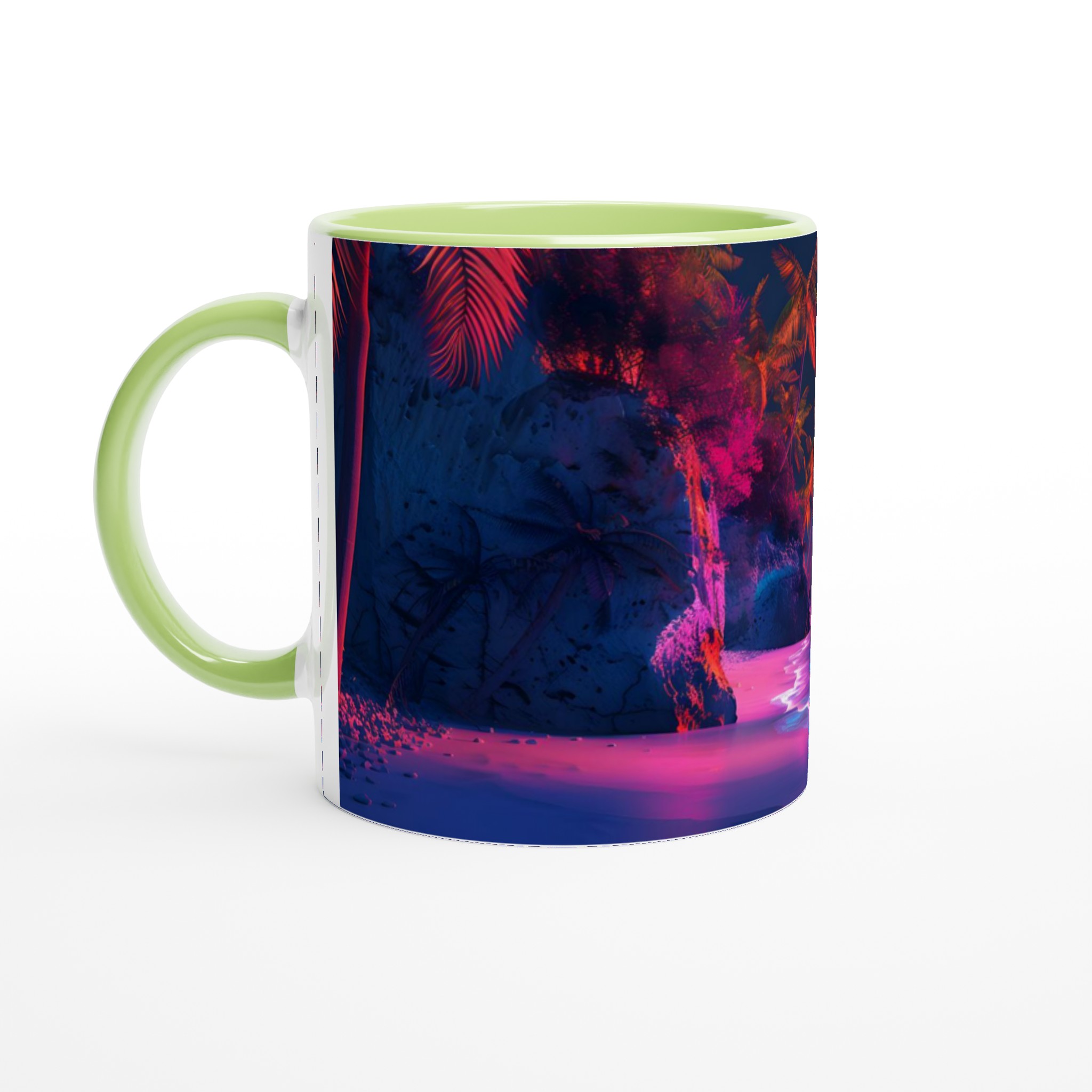 Neon Sunset Strander 11oz Keramisk Mugg – Drömmig Strandvibb i Valfri Färg 7 0d375705-bd87-4a87-8cee-0b27a03c459f