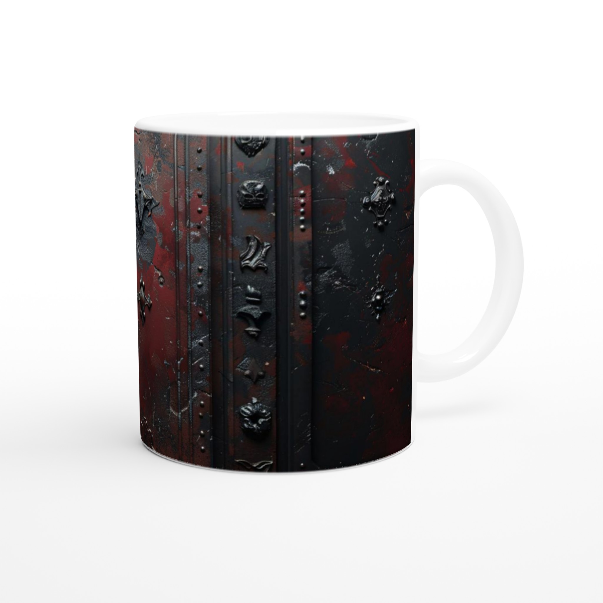 Gotisk Schackmönster Keramikmugg – Rustik & Mystisk 11oz Kaffemugg i Ditt Val av Färg 9 0d715711-55ee-4bc1-82f2-18b565742099