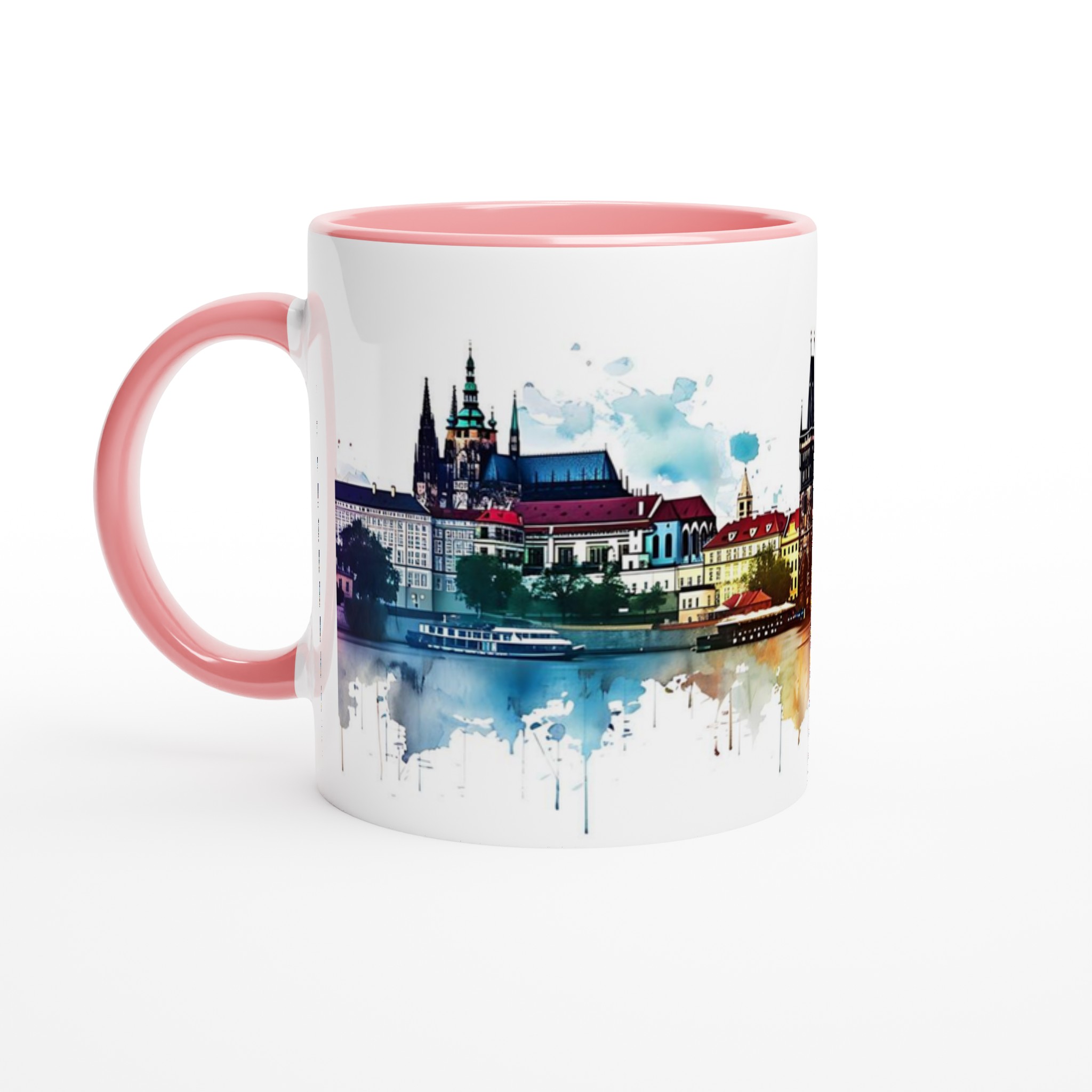 Prag Watercolour Skyline Mugg – Konstnärlig Stadsutsikt i Levande Akvarell 6 0e3647f5-c970-4e5a-821c-bc61e40306af