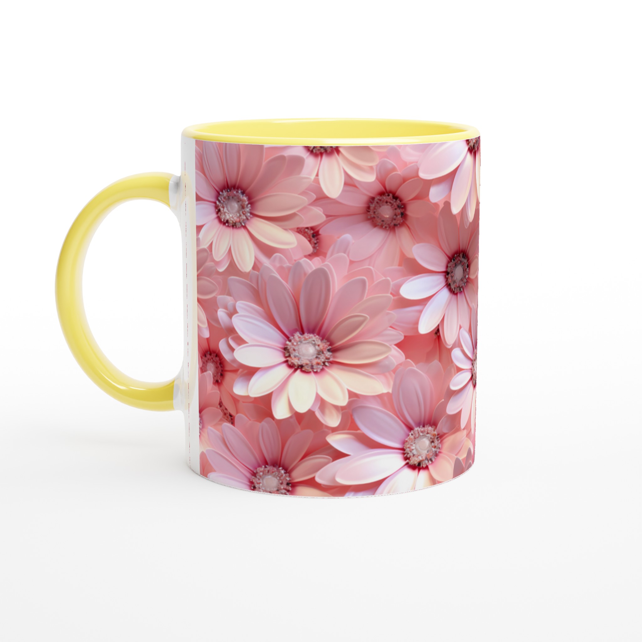 Elegant Vit 11oz Keramisk Mugg med Drömskt Rosa Blomstertryck – Välj Din Färg 5 0e3a3115-3c36-473a-875d-ae48ed70452c