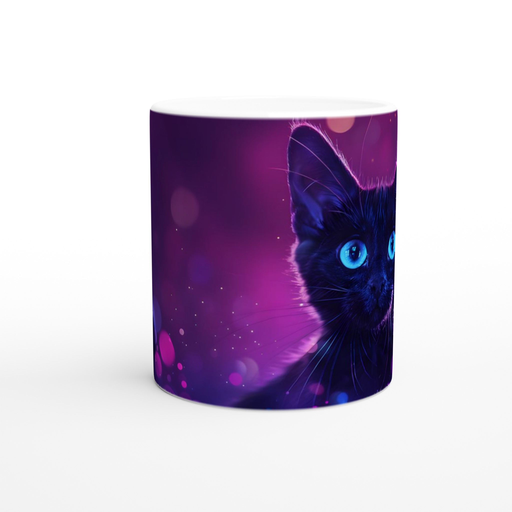 Kosmisk Katt 11oz Keramikmugg – Strålande Blå Ögon & Galaktiska Nyanser 8 0e444490-e881-4e34-94ae-0a96ff9487d4