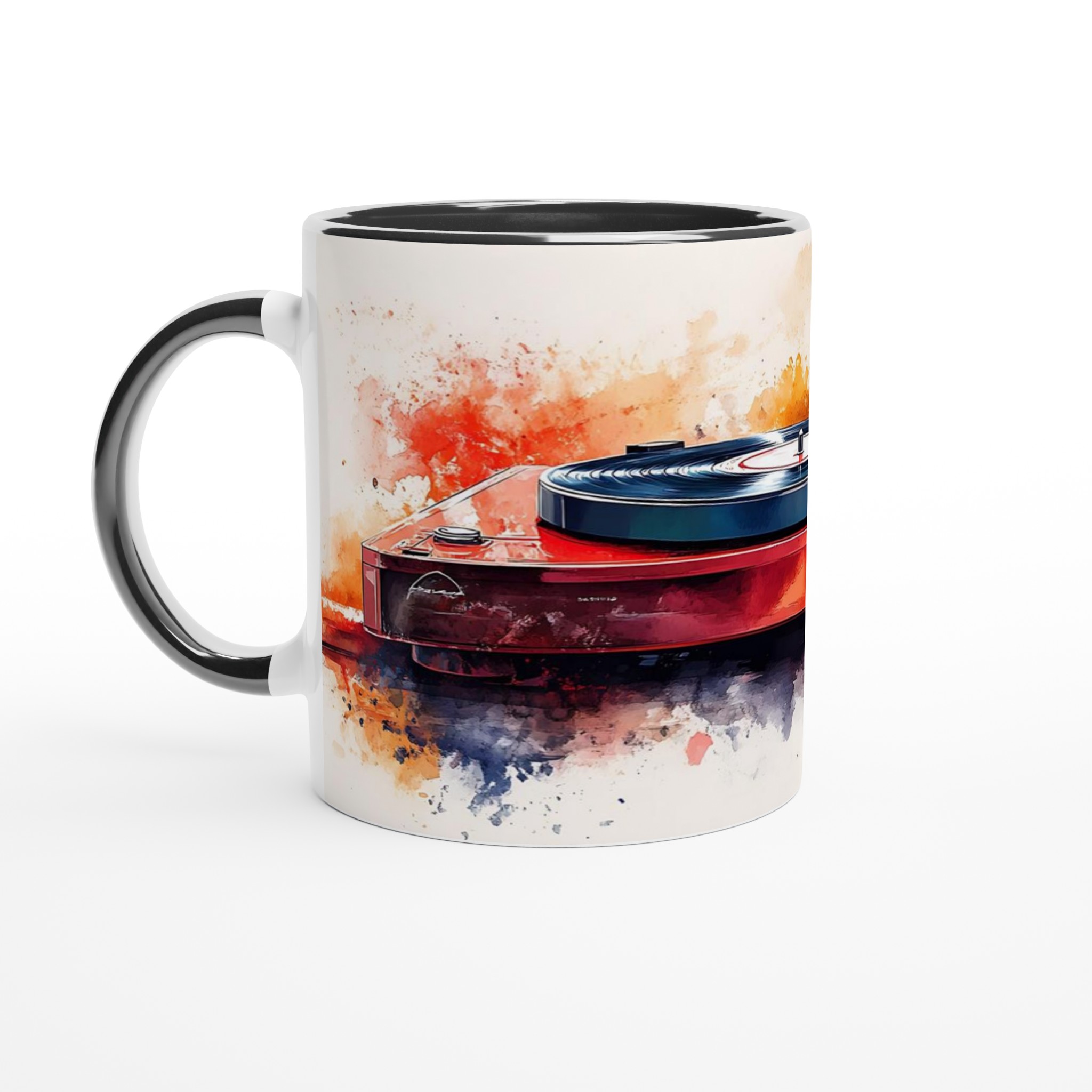 Retro Vinyl Vibe Mugg - Musikinspirerad Akvarell på 11oz Keramik, Välj Din Färg! 2 0e760e5d-3bec-440f-801f-25862d9e2d12