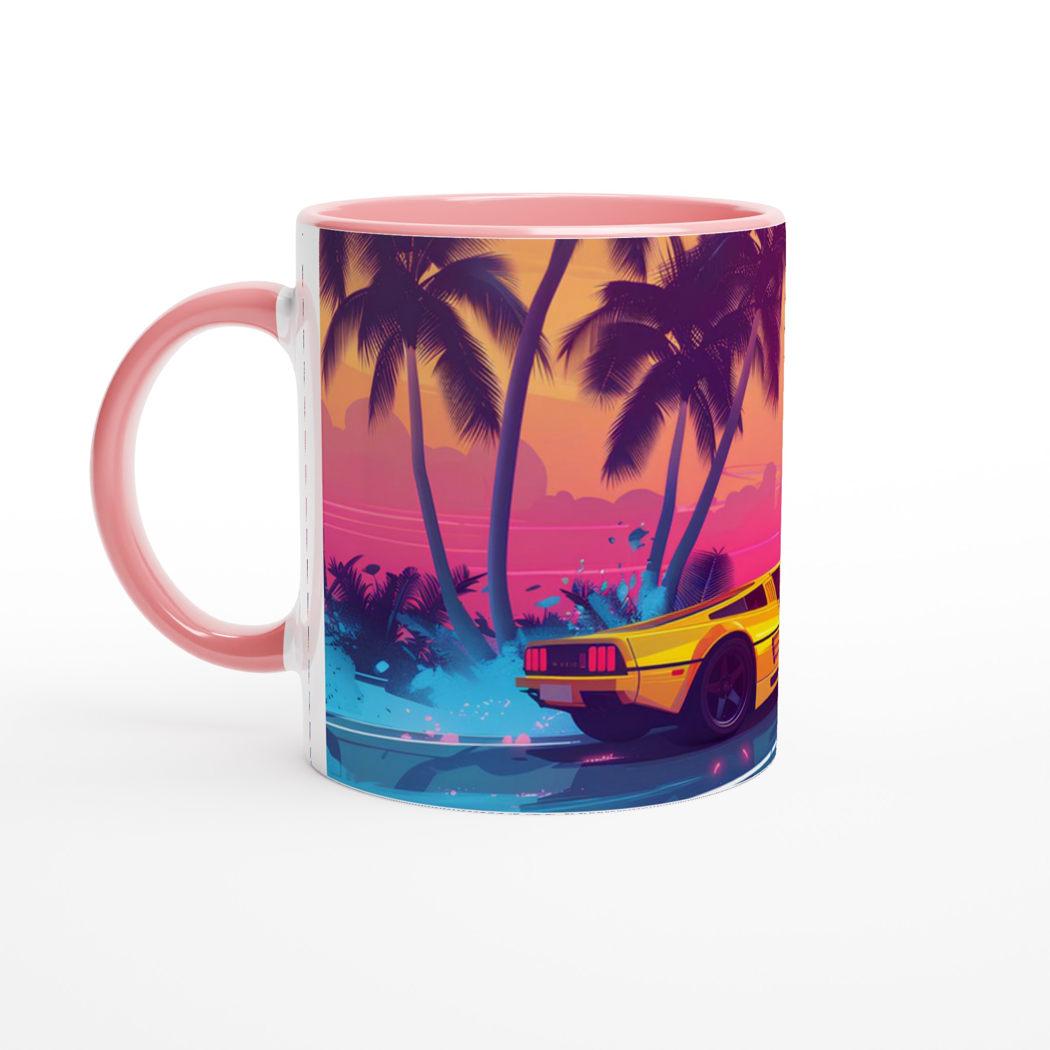 Neon Sunset Retro Sportbil Mugg – 80-tals Estetik i Vit Keramik, Välj Din Färg! 6 0e7defc4-ccb4-48a4-a6b6-2c1d5f5a978f