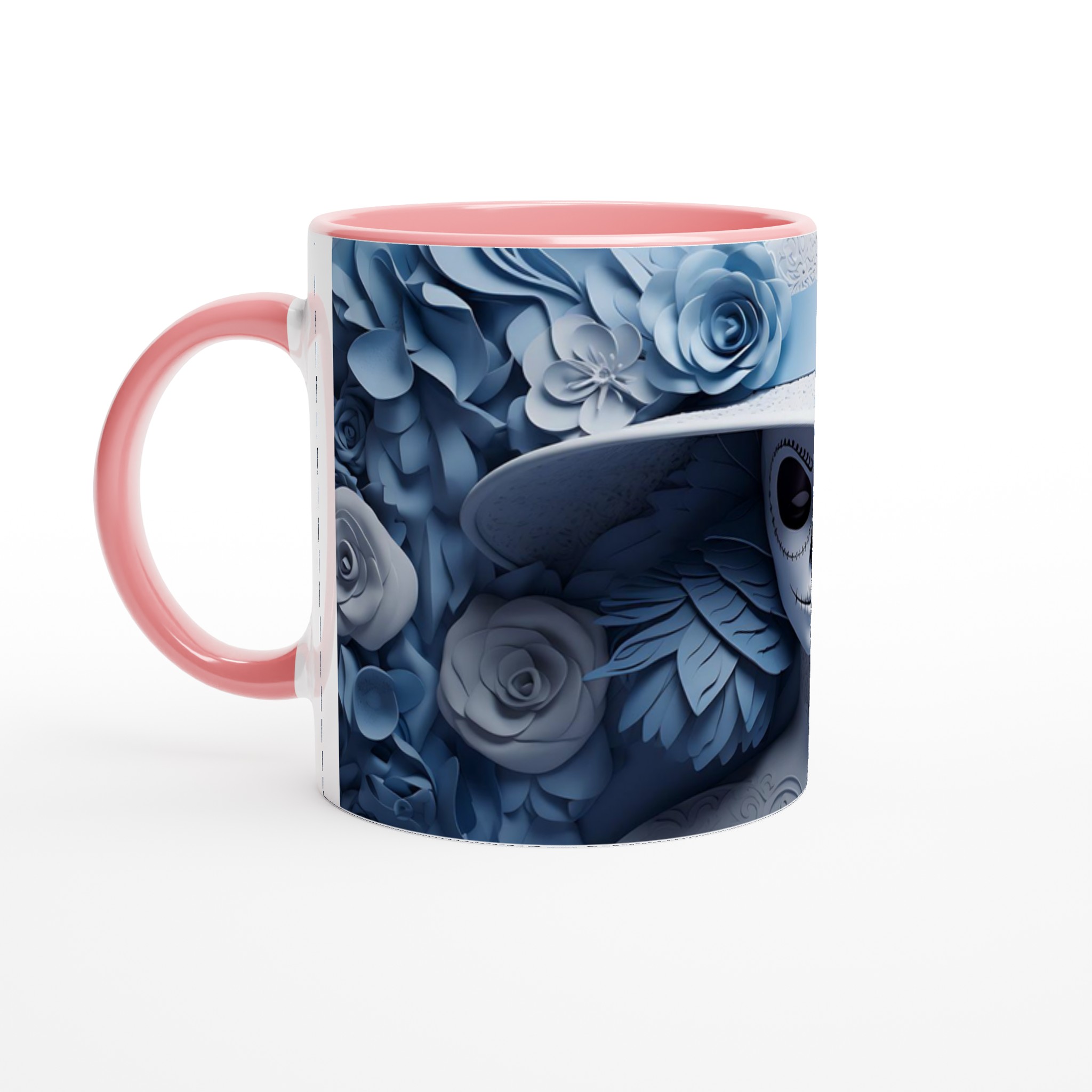 Catrina Chic Kaffemugg – Blå Elegans & Papperskonst Inspirerad Keramik – 11 oz 6 0ec22c25-155f-494b-a0c9-6726e1ceb95c