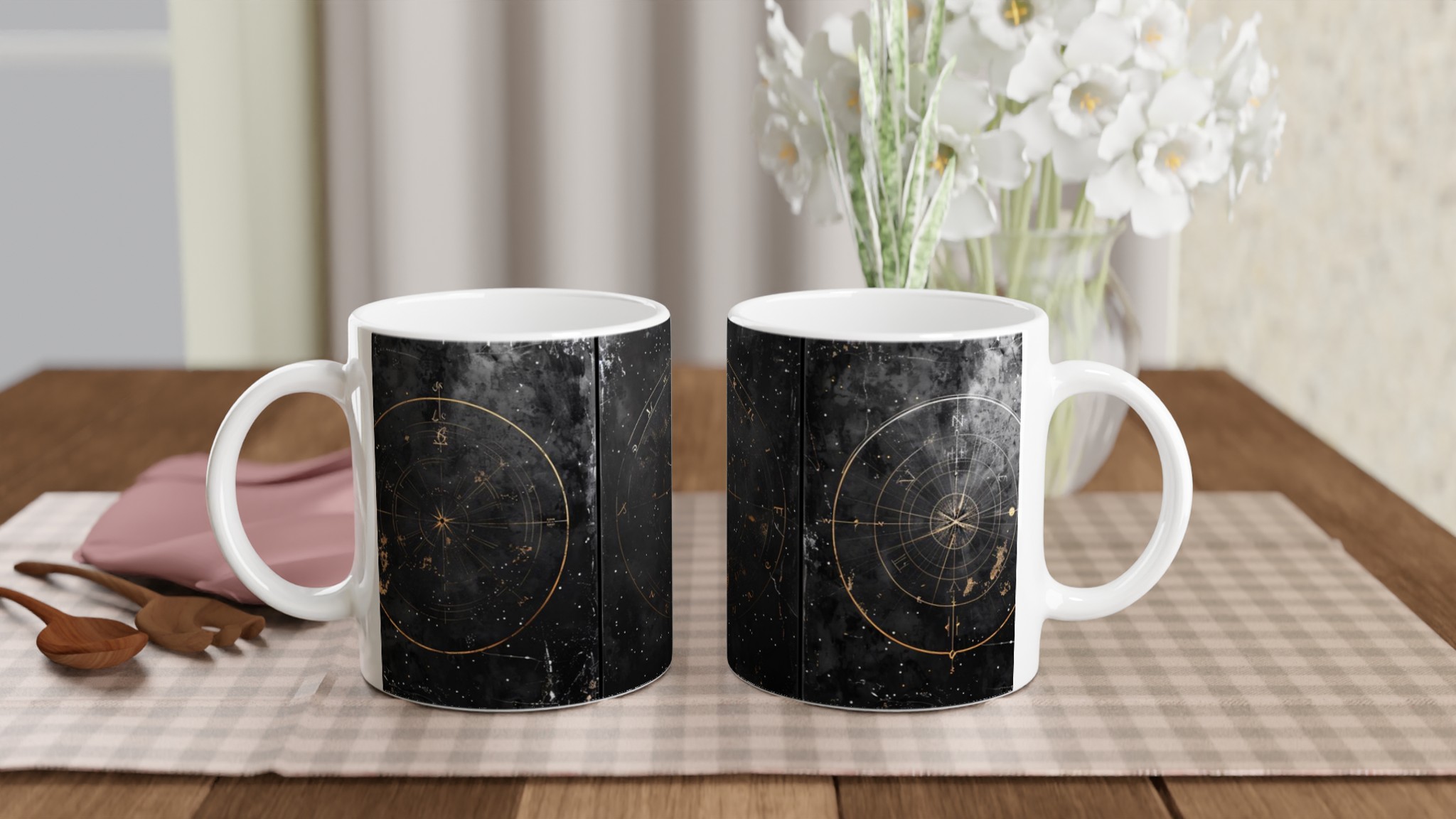 Kosmisk Zodiac Mugg – Svart & Guld Stjärnkarta Keramikmugg i ditt val av 7 färger 10 0f09dfe8-ef7d-427e-98f3-0a76ab843bc8