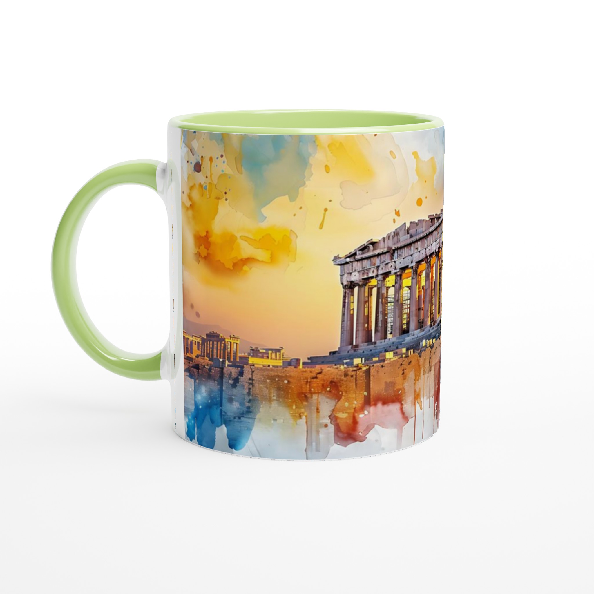 Aten Akropolis Vattenfärgsmugg – 11oz Keramikmugg i ditt val av sju livfulla färger 3 0f1f8f71-f004-4263-ad76-d015520fb609