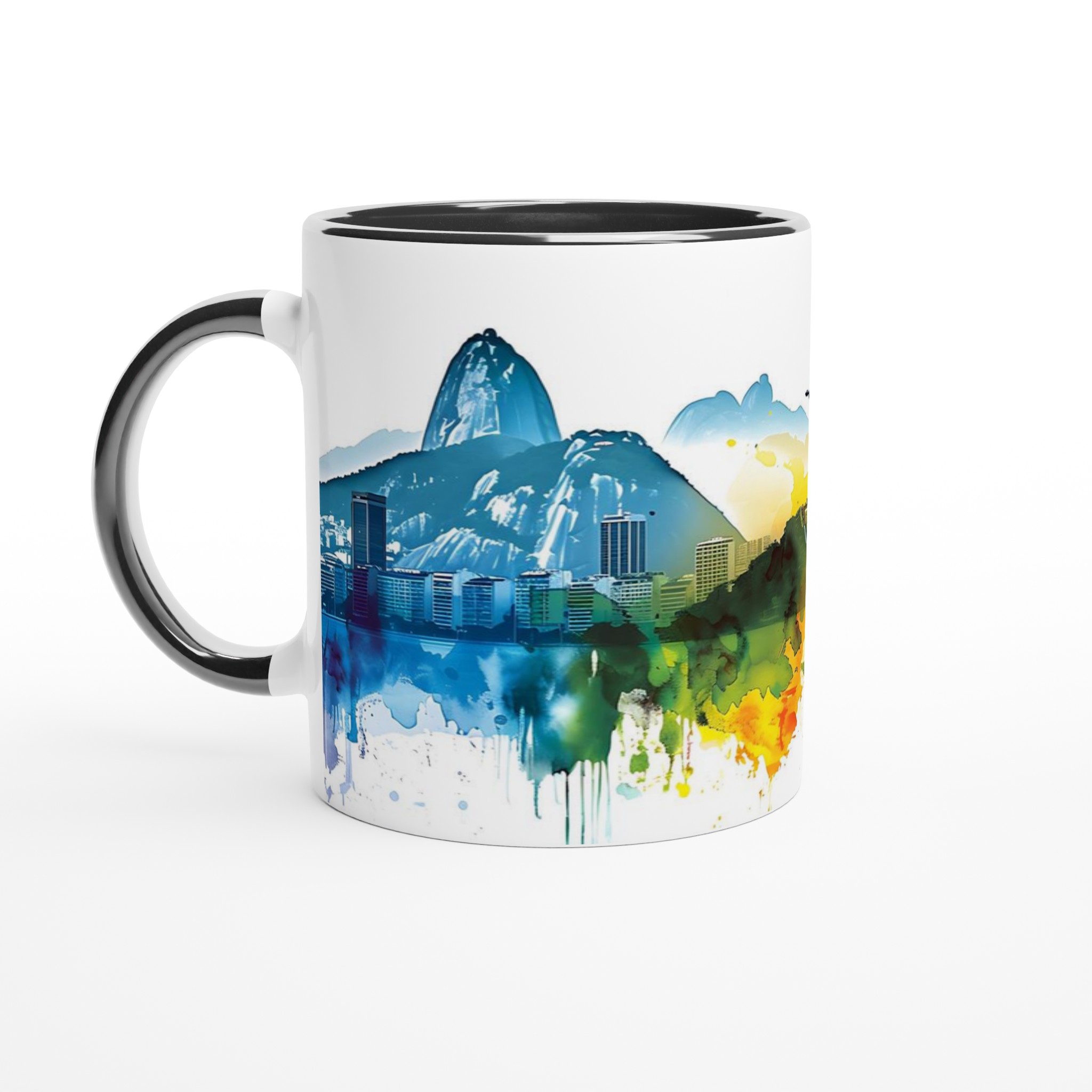 Rio De Janeiro Watercolor Cityscape Keramikmugg – En Färgexplosion för Din Kaffestund 7 0f264bf6-8d1e-4abc-8306-ea752495c563