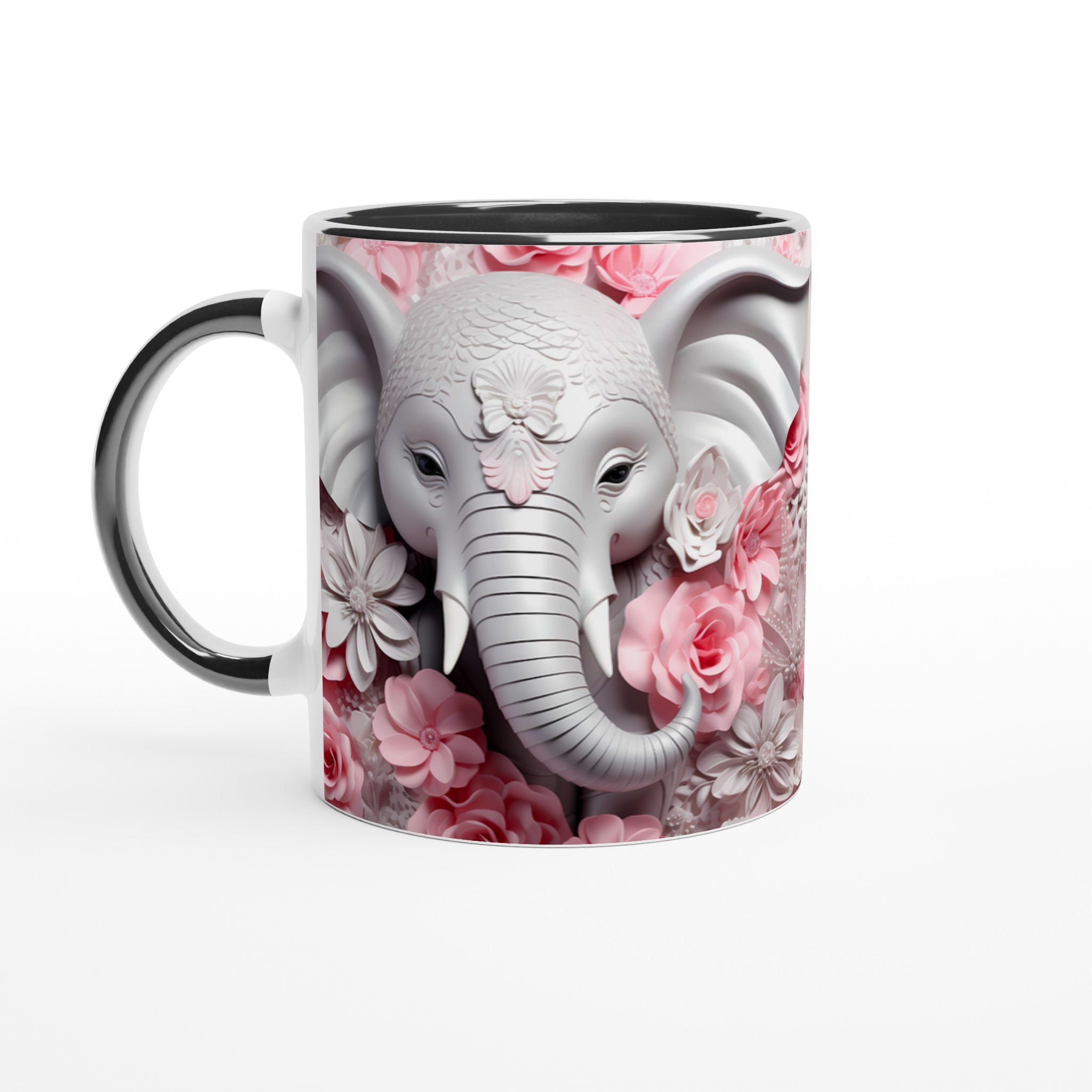 Elefant & Rosor 11oz Keramisk Mugg – Drömmer i Rosa & Vitt, Välj Din Färg! 8 0f8dca16-2843-412d-b245-209c7efaef6c