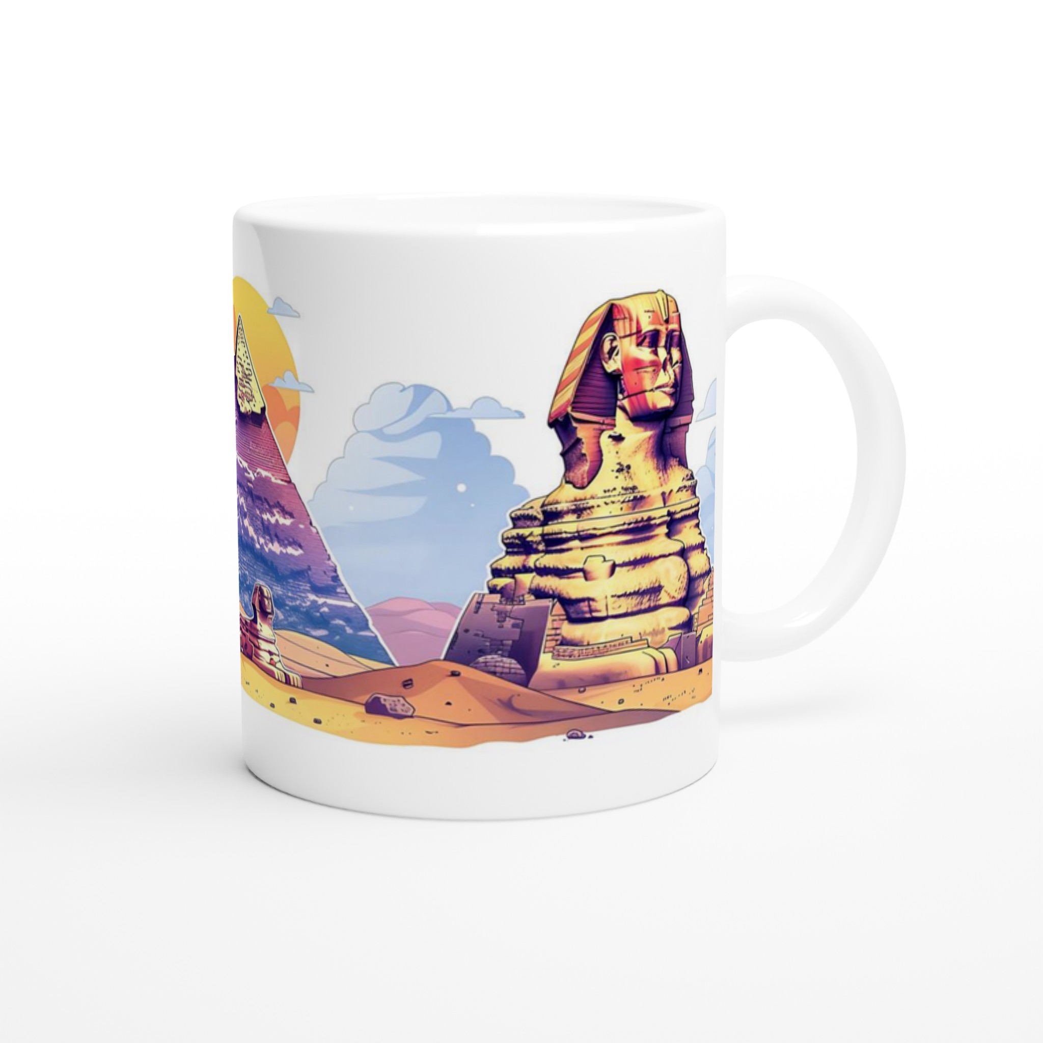 Egyptisk Pyramider & Sfinx Mugg – Färgstark Keramikmugg för Historieälskaren, Välj bland 7 Livfulla Färger 9 0f8f593d-4f74-46c3-a7b1-dee2fbc5565a