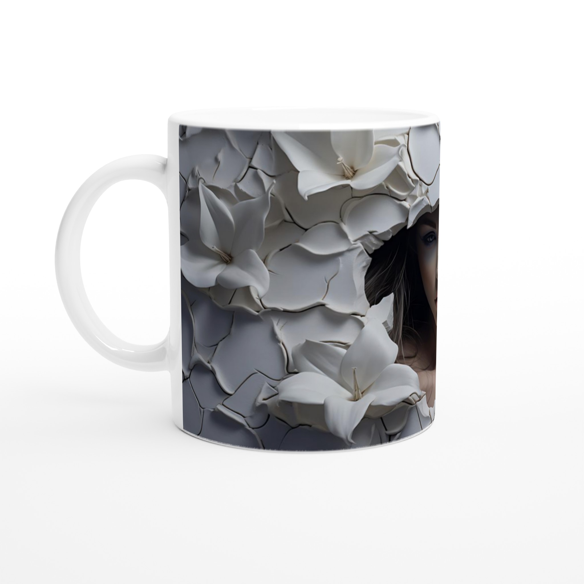 Konstnärlig Keramikmugg: Vacker Design med Blommor – Välj din Färg! 1 0f9aed16-530f-4989-8731-a8576ac6a1b8
