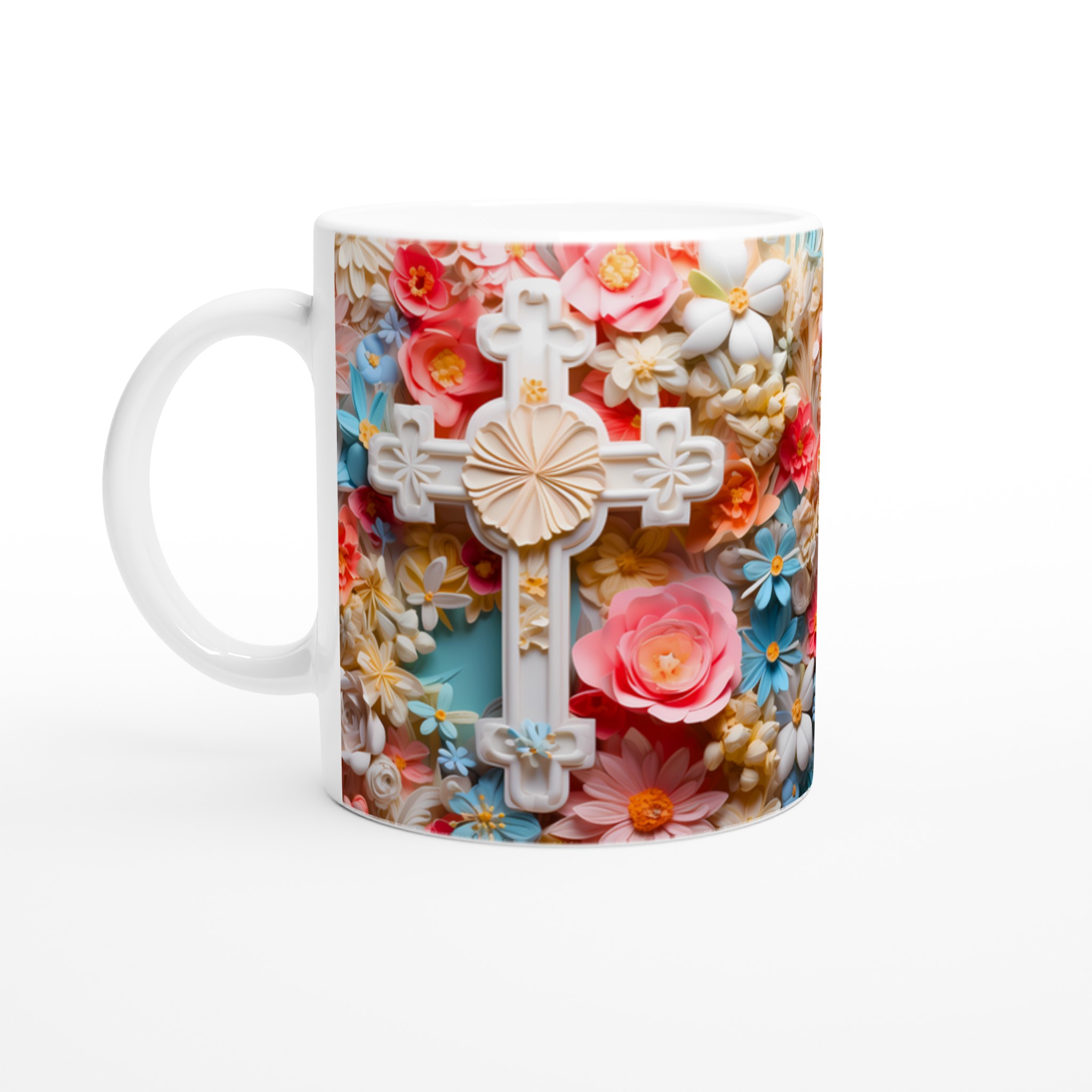 Pastellblomsterprakt 11oz Keramisk Mugg – Drömdesign för Fikastunden 1 0fd1880b-d603-4ee1-9f0b-389a3998d788