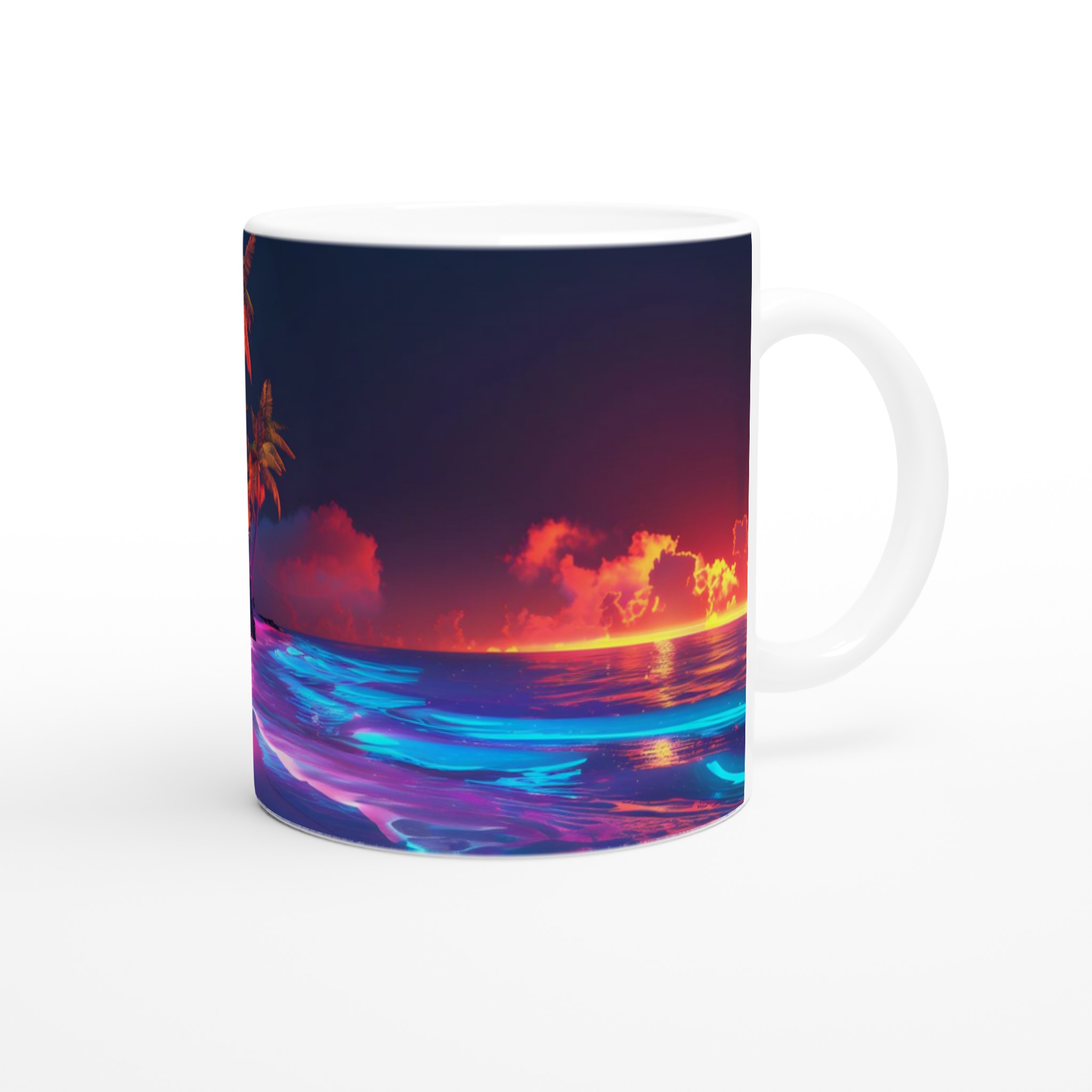 Neon Sunset Strander 11oz Keramisk Mugg – Drömmig Strandvibb i Valfri Färg 9 0fdcfae6-df77-4fe9-8c2c-1119f31b76d5