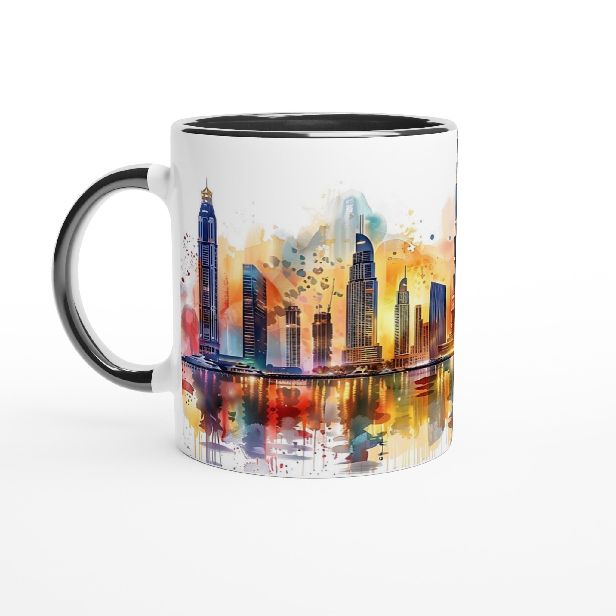 Dubai Skyline Akvarell Mugg - Färgstark Stadsutsikt för Din Kaffestund, Välj Bland Flera Fina Färger 7 0fedb31c-4723-4b92-a53d-1c6564a8396f