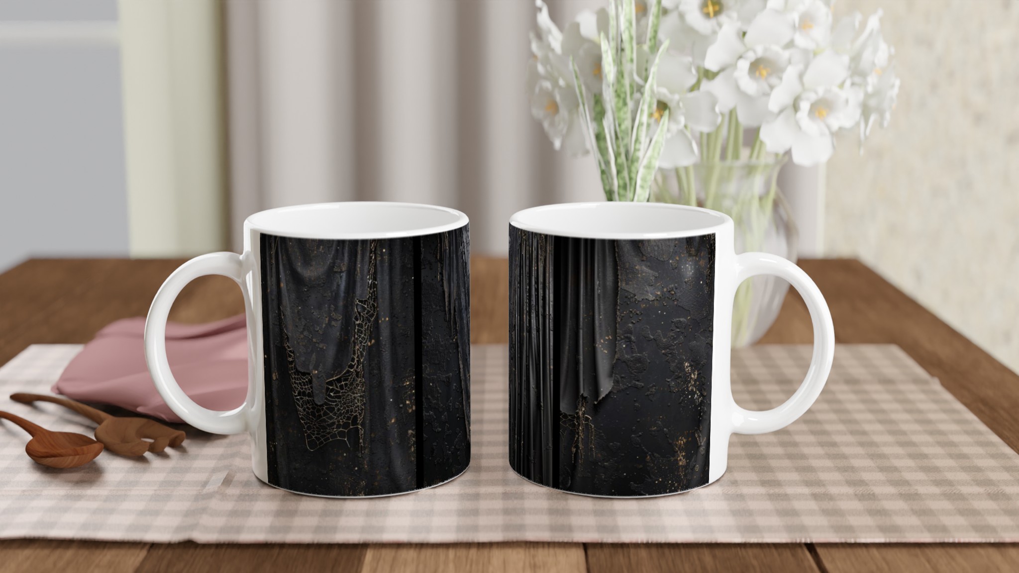 Abstrakt Guldregn Keramisk Mugg - 11oz Konstnärlig Design i Flera Färger 10 100a6a29-c8f7-47ec-8e59-d3cdee76d998