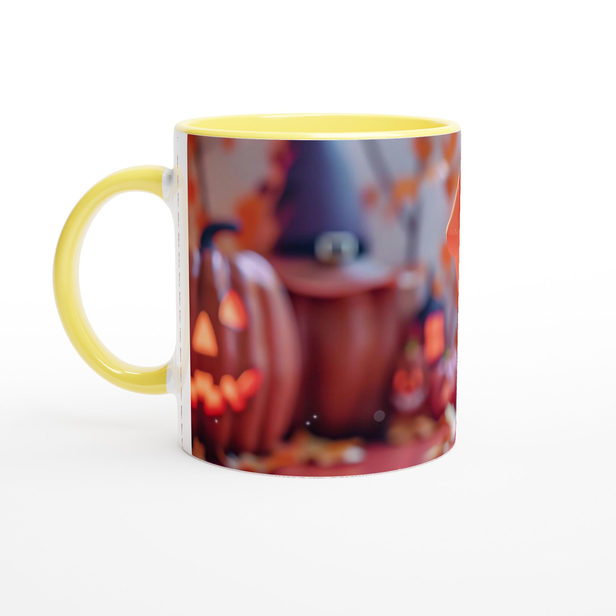 Söt Halloween-mugg: Häxbarn & Pumpa – Välj din färg, 11 oz keramikmugg 5 1026e0c9-3c15-40bb-ade6-71ea500752cf