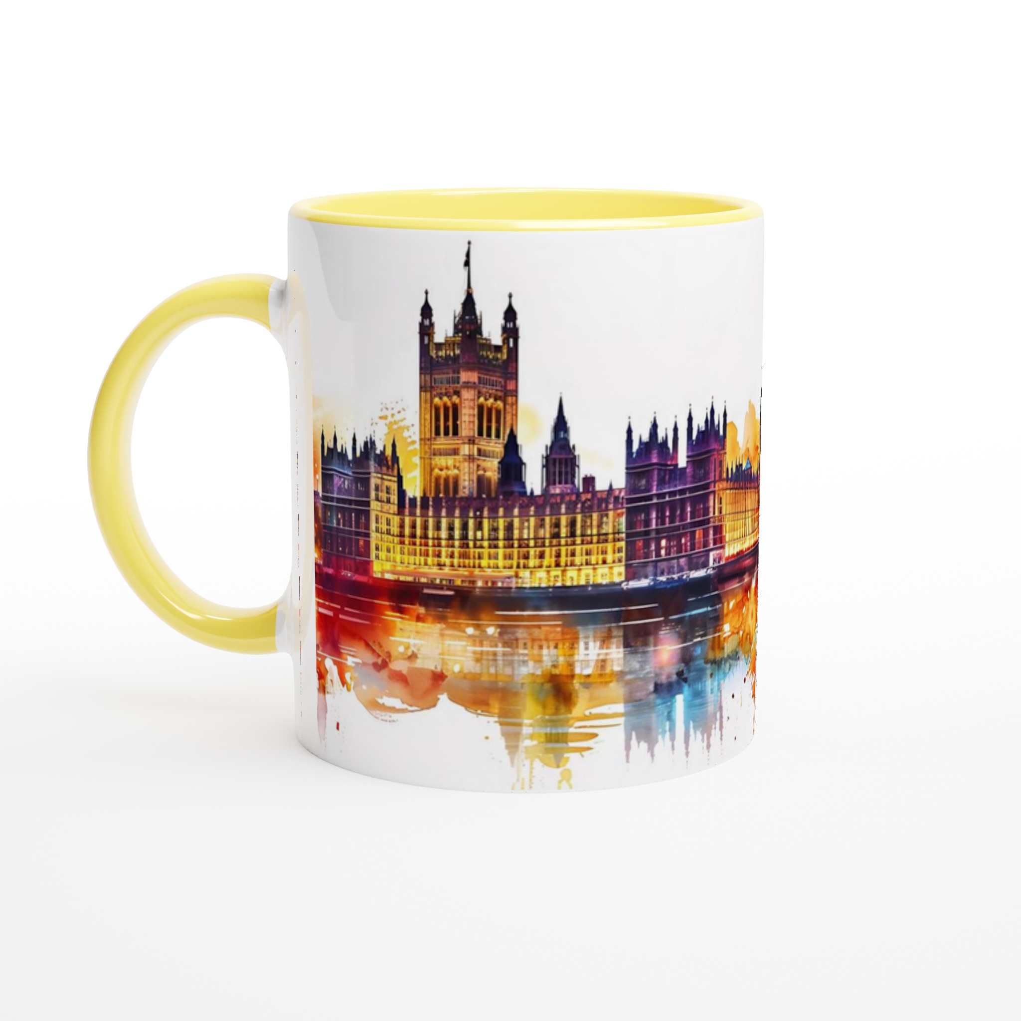 London Skyline Akvarell Mugg – Färgstark Keramisk Kaffekopp för Reseälskare i Valfri Färg 5 1034f78c-7592-483c-ae7b-4dae2bac81cd