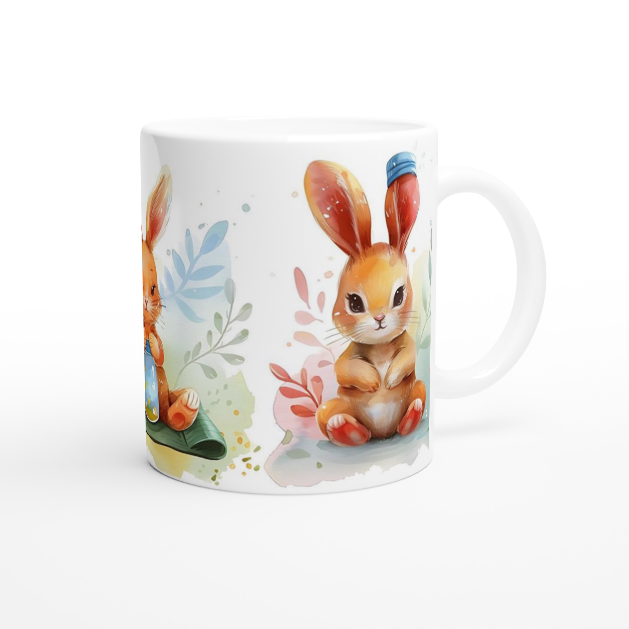 Söta Akvarell Kanin Mugg – Personlig 11oz Keramisk Kaffekopp för Barn & Kaninälskare i Flera Färger 9 10e82b69-eb60-4ec5-9214-9428e7a9ae11
