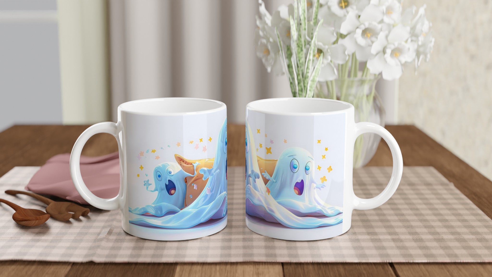 Booo-tifult! Skrämselkul Mugg med Spöken – 11oz Keramisk Mugg i Valfri Färg 10 10f0fa7a-9894-4645-8db0-f0ae33c77833