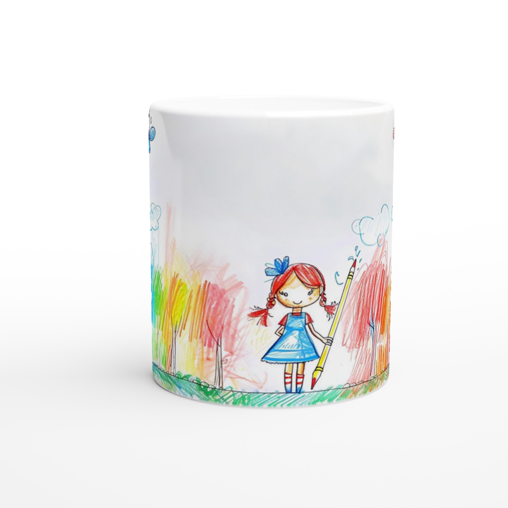 Kreativ Mugg med Tecknad Konstnärstjej – 11 oz Keramisk Kaffemugg i Din Favoritfärg! 8 114863e4-c2e9-4f0f-b4fa-f0975ca65ea1